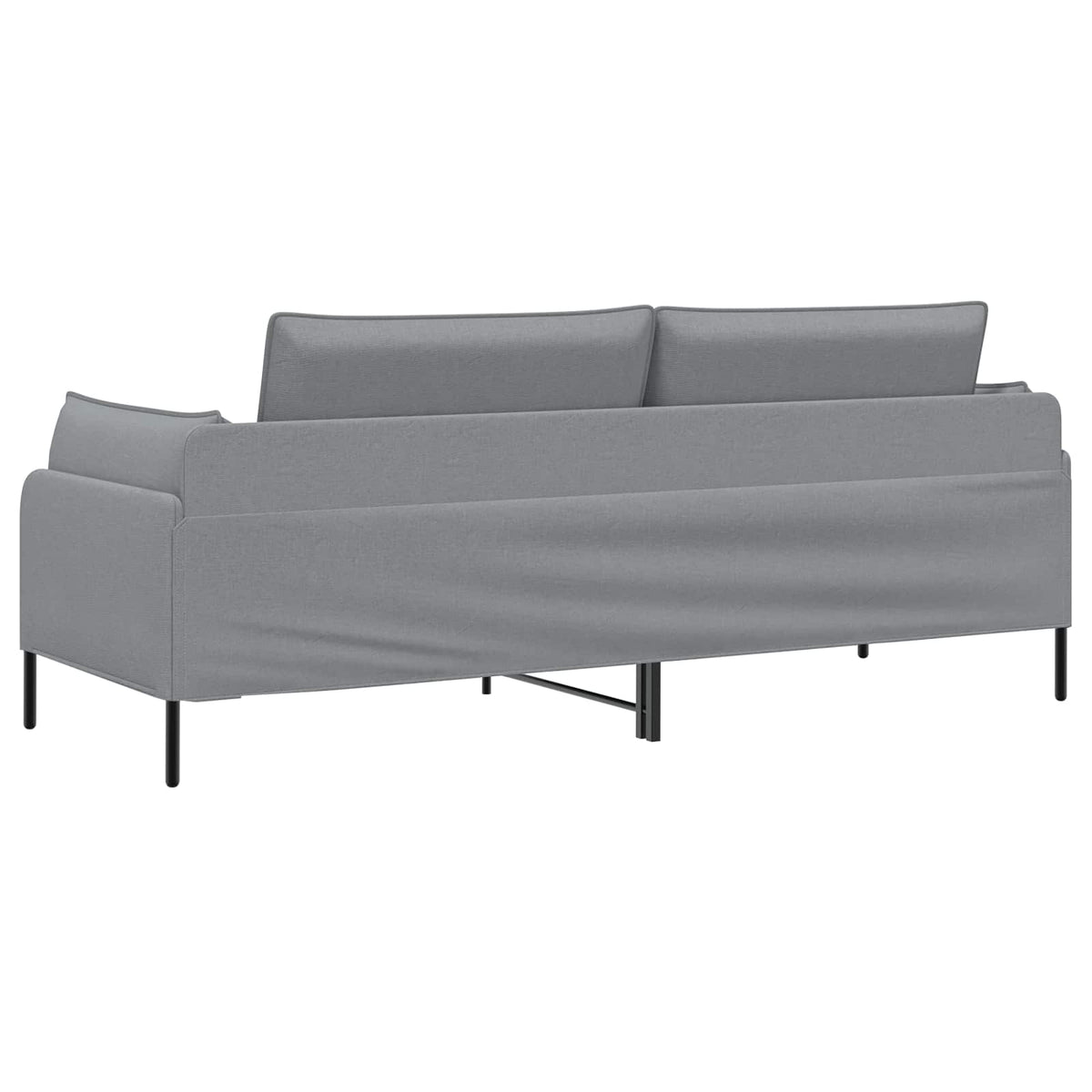3-Seater Sofa Light Grey 222 x 81 x 89 cm Fabric