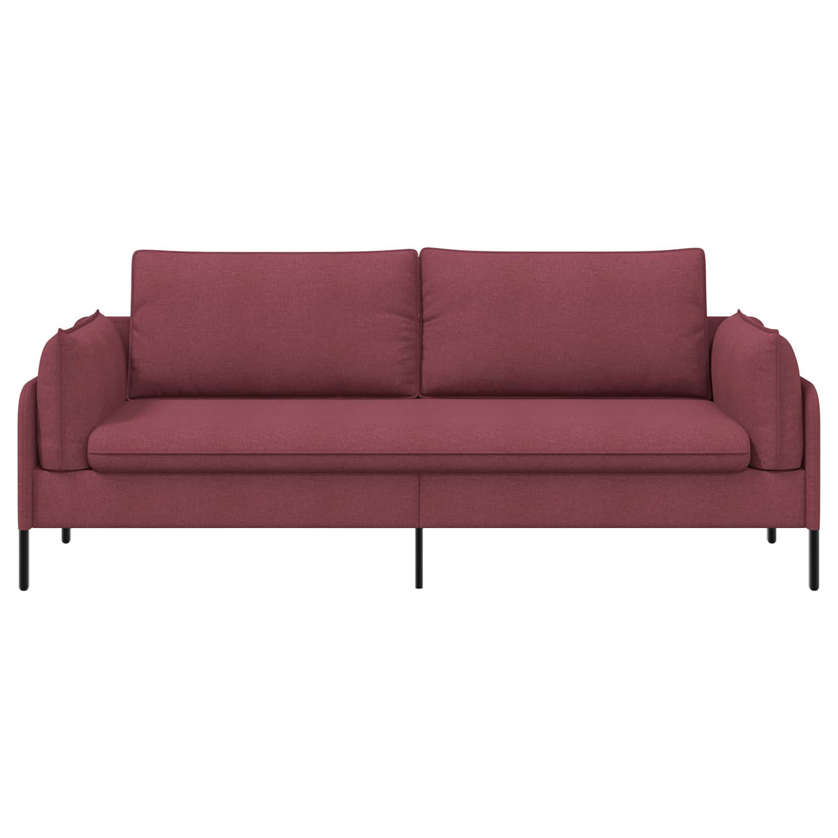 3-Seater Sofa Wine Red 222 x 81 x 89 cm Fabric