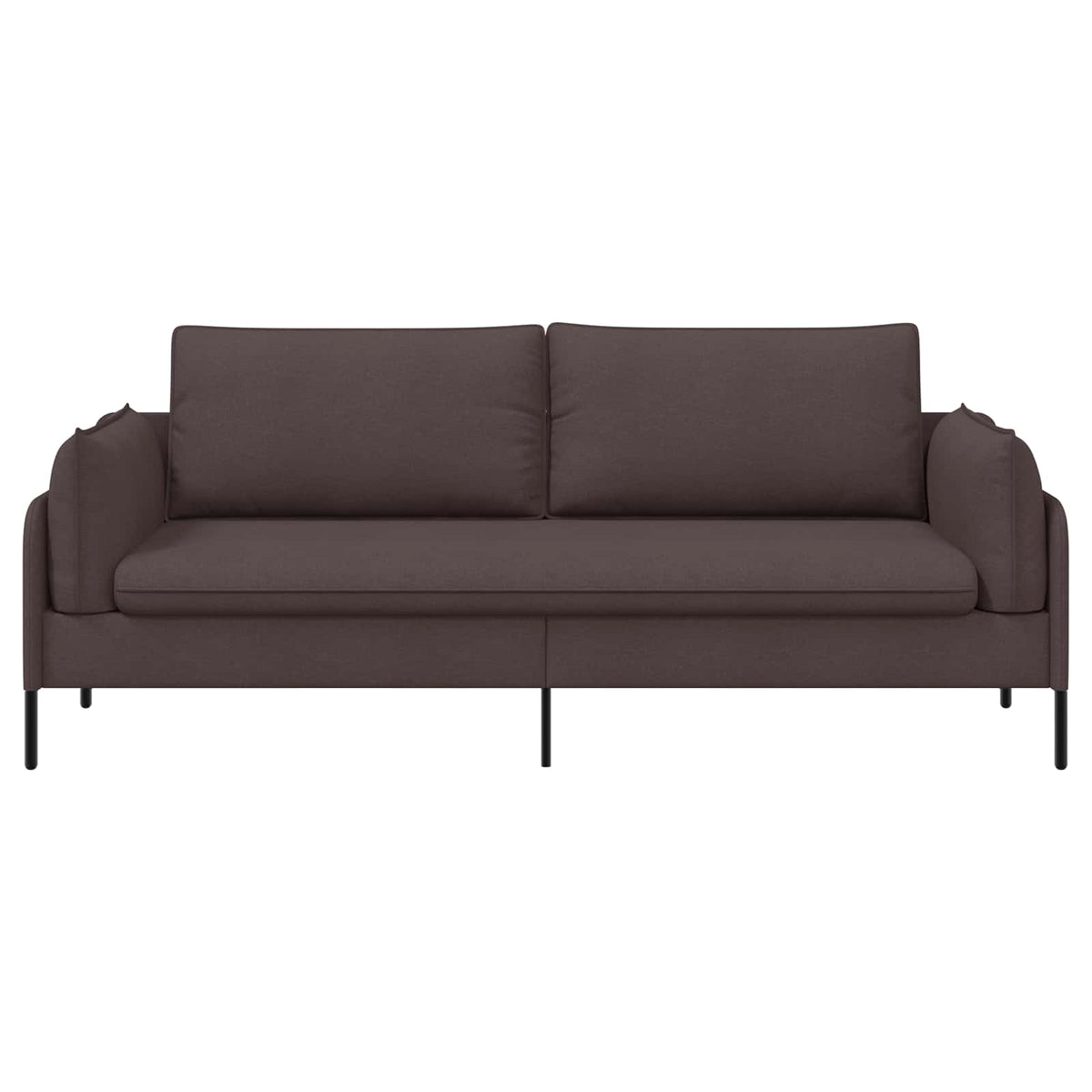 3-Seater Sofa Dark Brown 222 x 81 x 89 cm Fabric