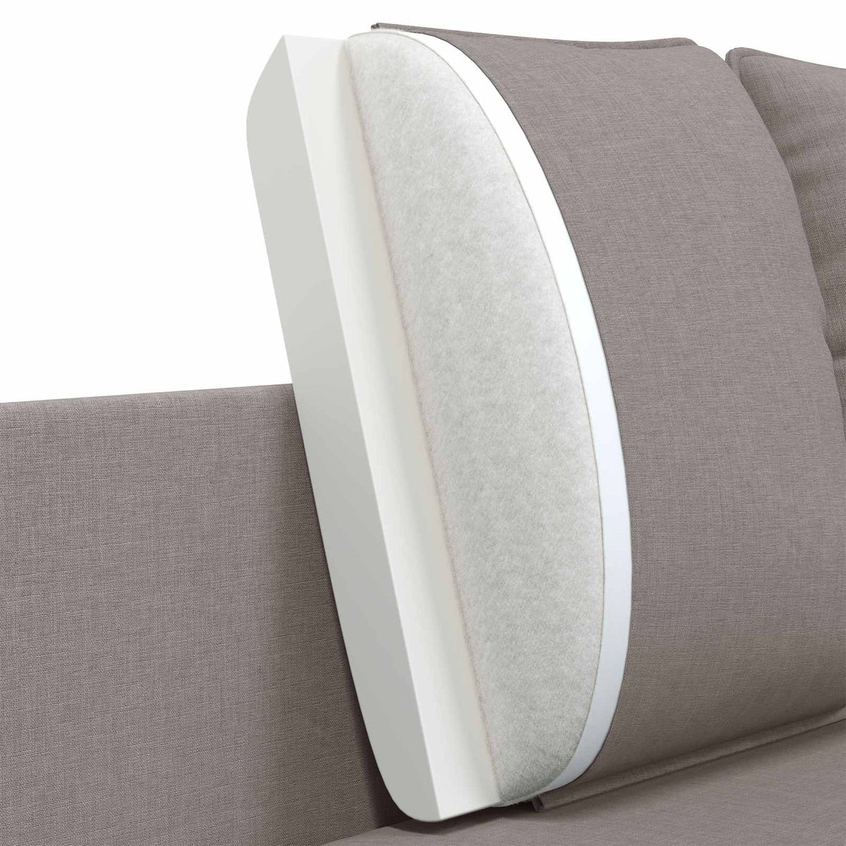 3-Seater Sofa Taupe 222 x 81 x 89 cm Fabric