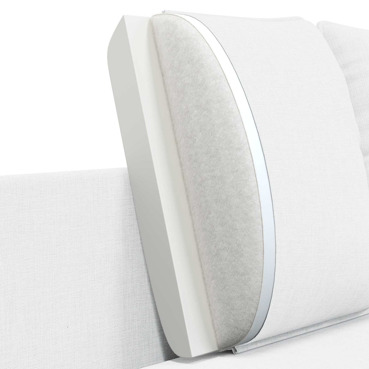 3-Seater Sofa White 222 x 81 x 89 cm Fabric
