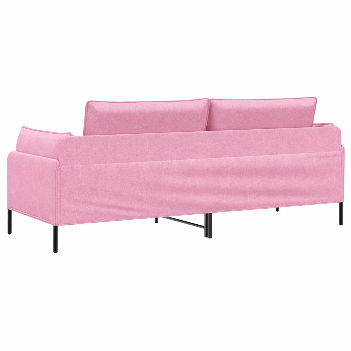 3-Seater Sofa Pink 222 x 81 x 89 cm Fabric