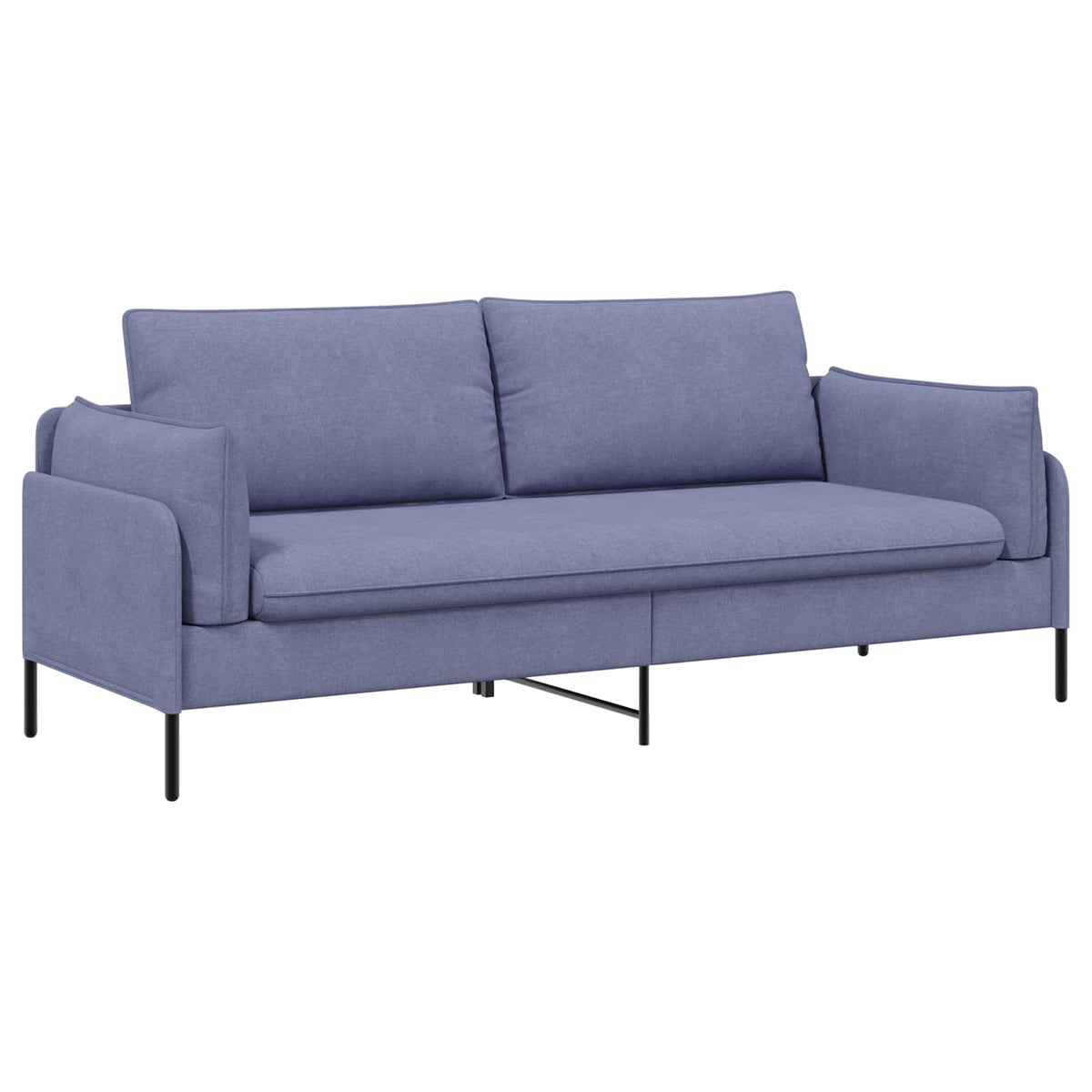 3-Seater Sofa Jeans Blue 222 x 81 x 89 cm Fabric