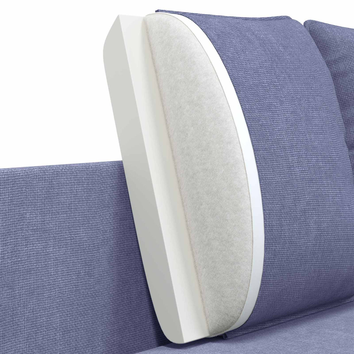 3-Seater Sofa Jeans Blue 222 x 81 x 89 cm Fabric
