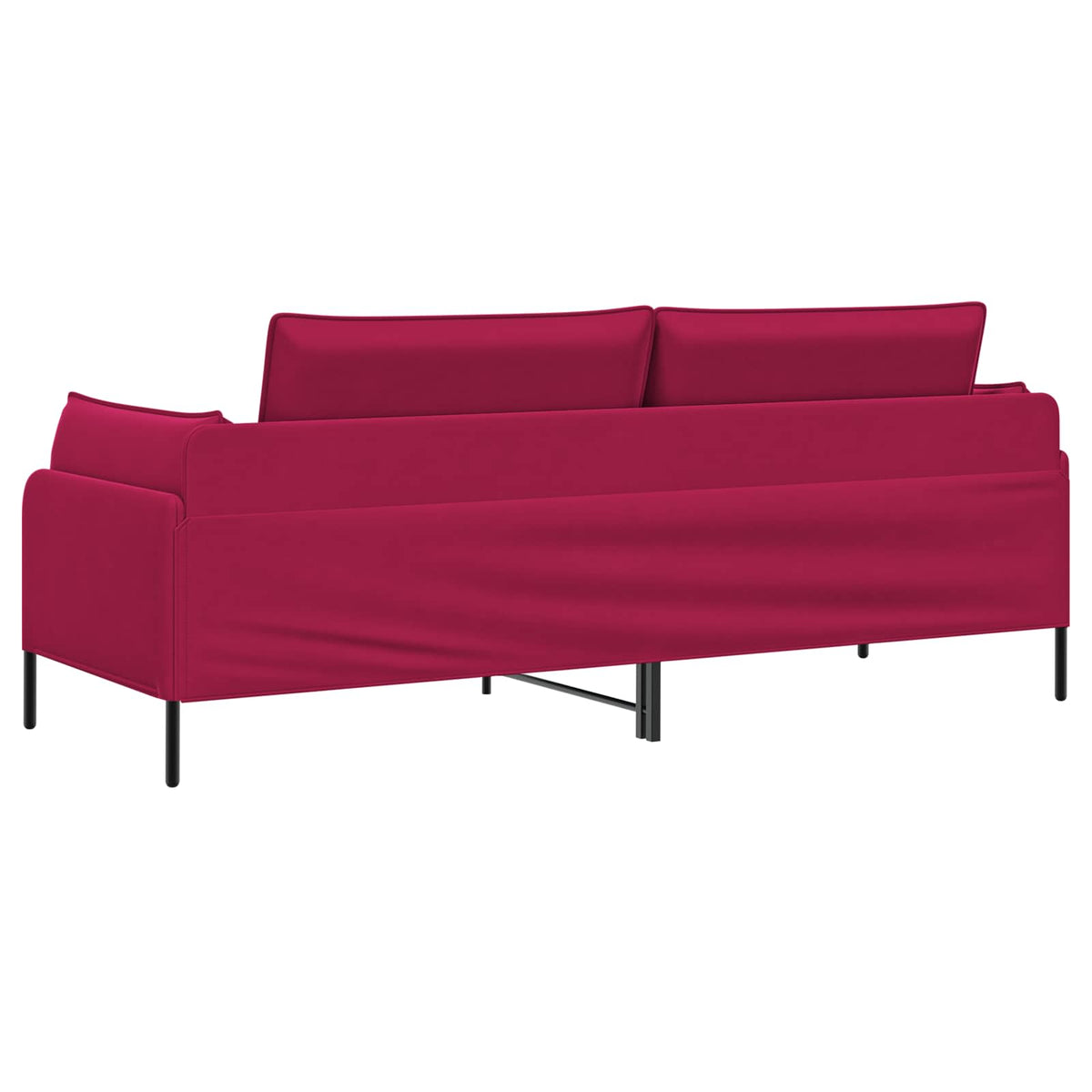 3-Seater Sofa 3-Seater Wine Red 222 x 81 x 89 cm Velvet