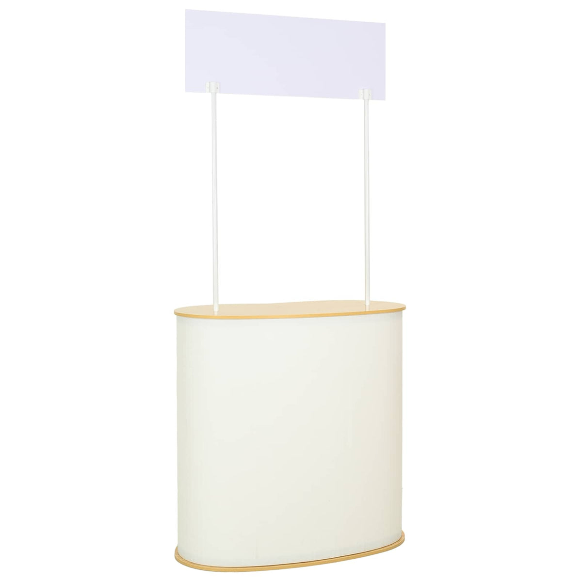 Trade Show Counter Light Brown and White 90 x 48 x 200 cm
