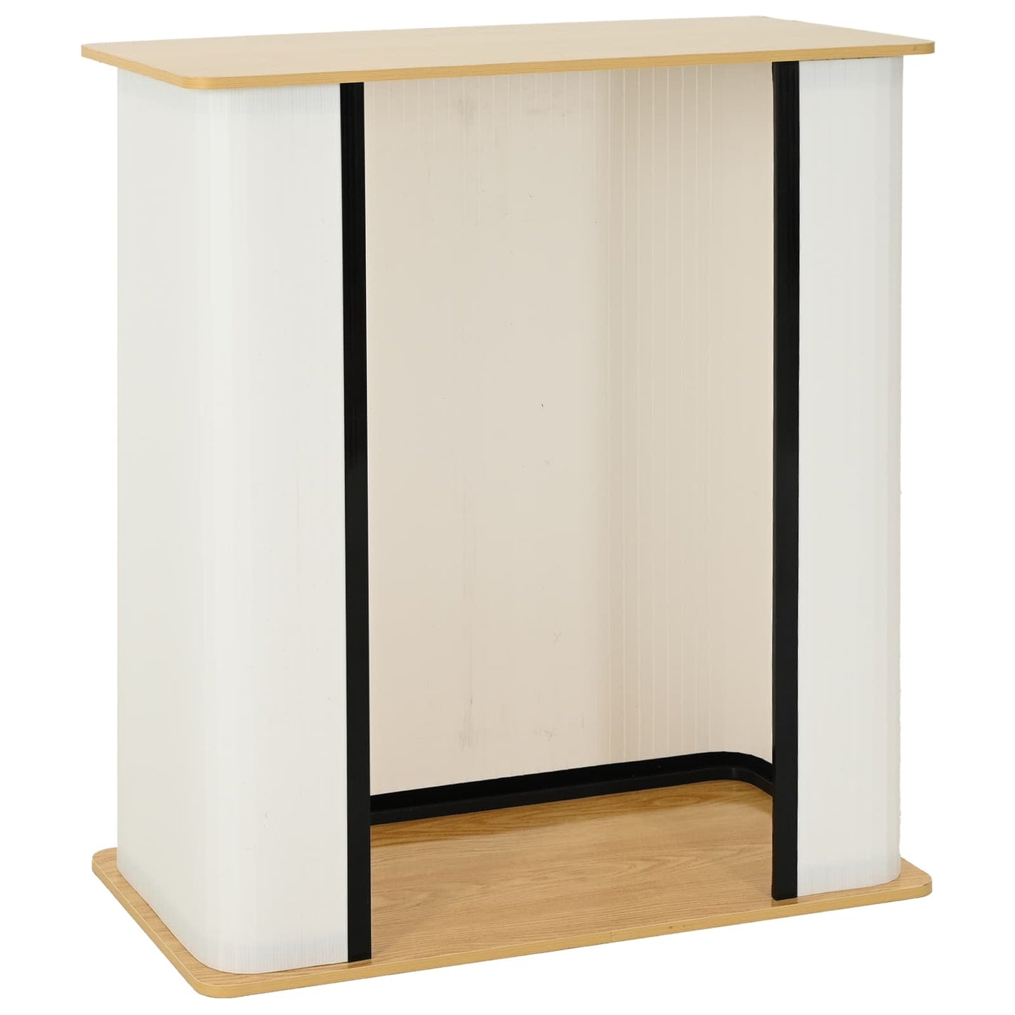 Trade Show Counter Light Brown and White 80 x 40 x 93 cm