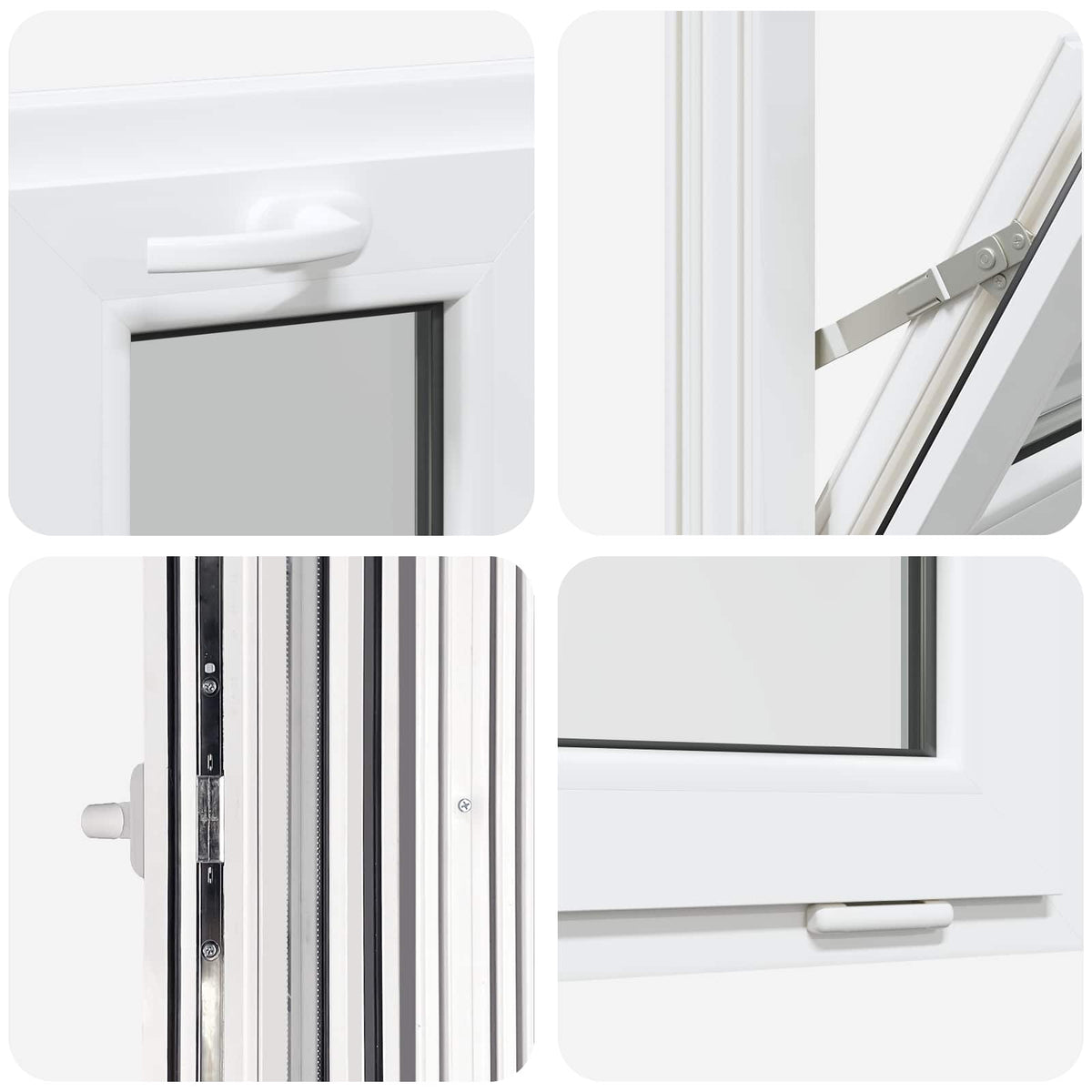 Basement Window Internal Colour White RISOR 40 x 40 cm