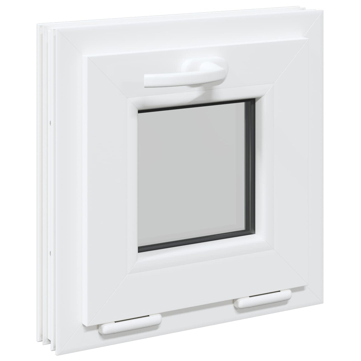 Tilt Basement Window RISOR 40 x 40 cm PVC and Clear Plain Glass