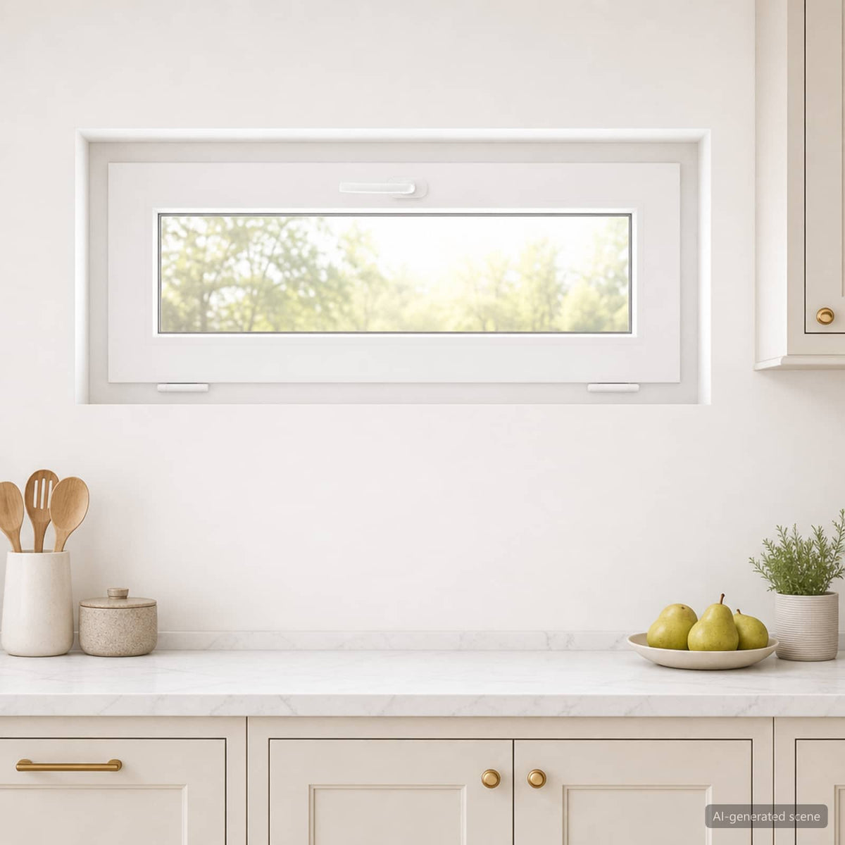 Basement Window Internal Colour White RISOR 95 x 45 cm