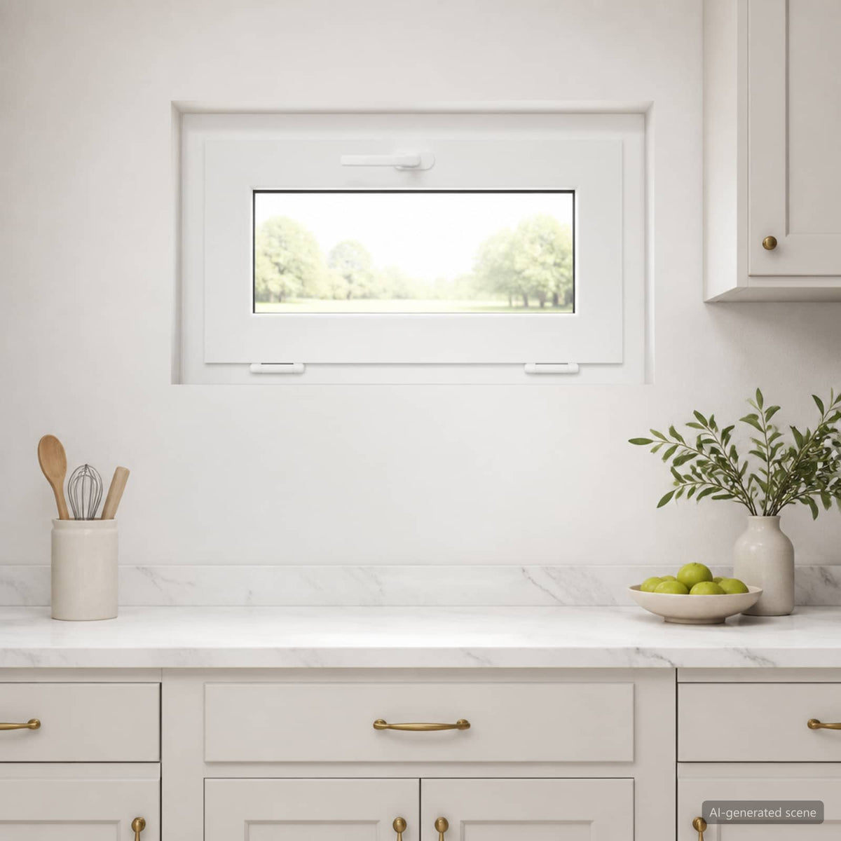 Basement Window Internal Colour White RISOR 70 x 45 cm