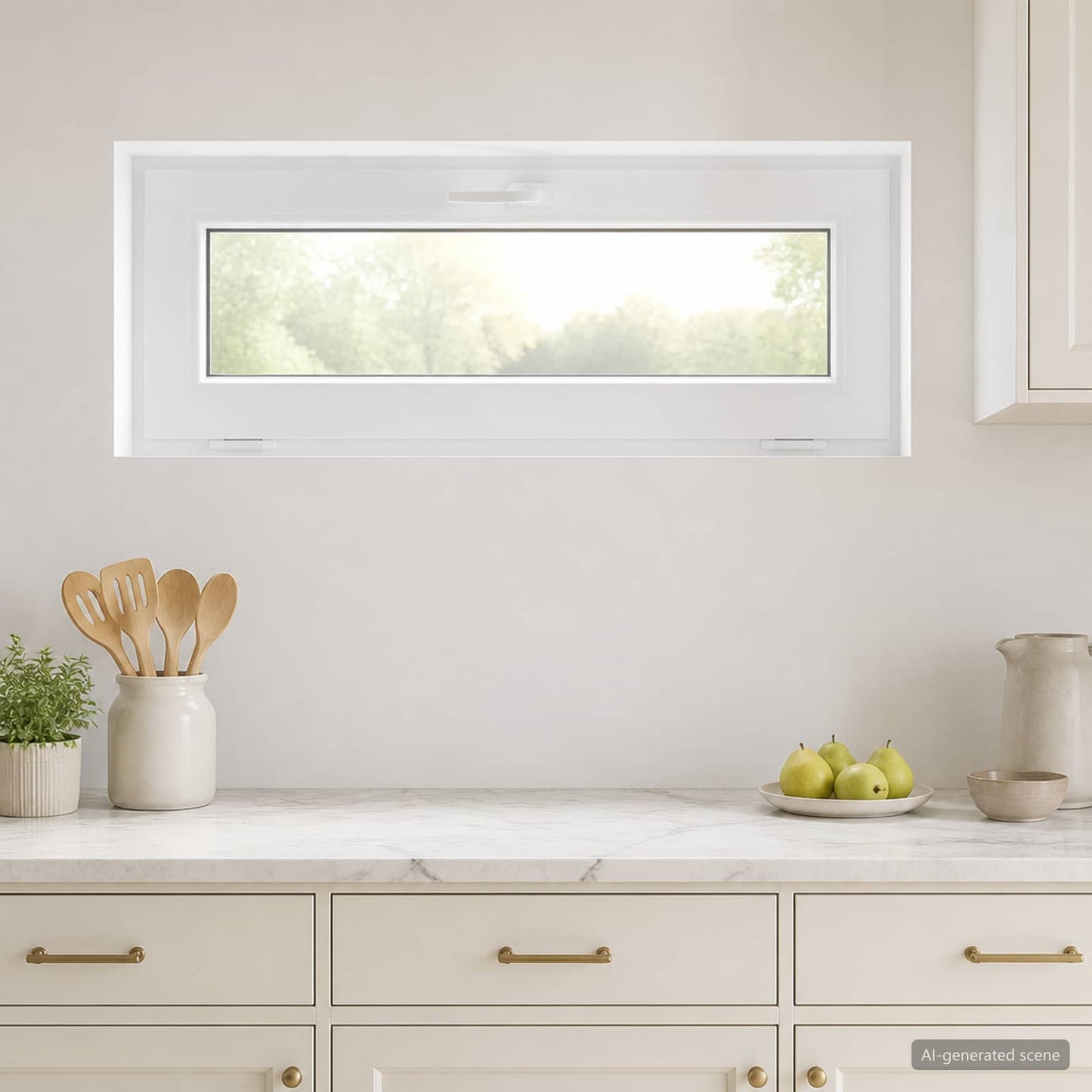 Basement Window Internal Colour White RISOR 105 x 45 cm