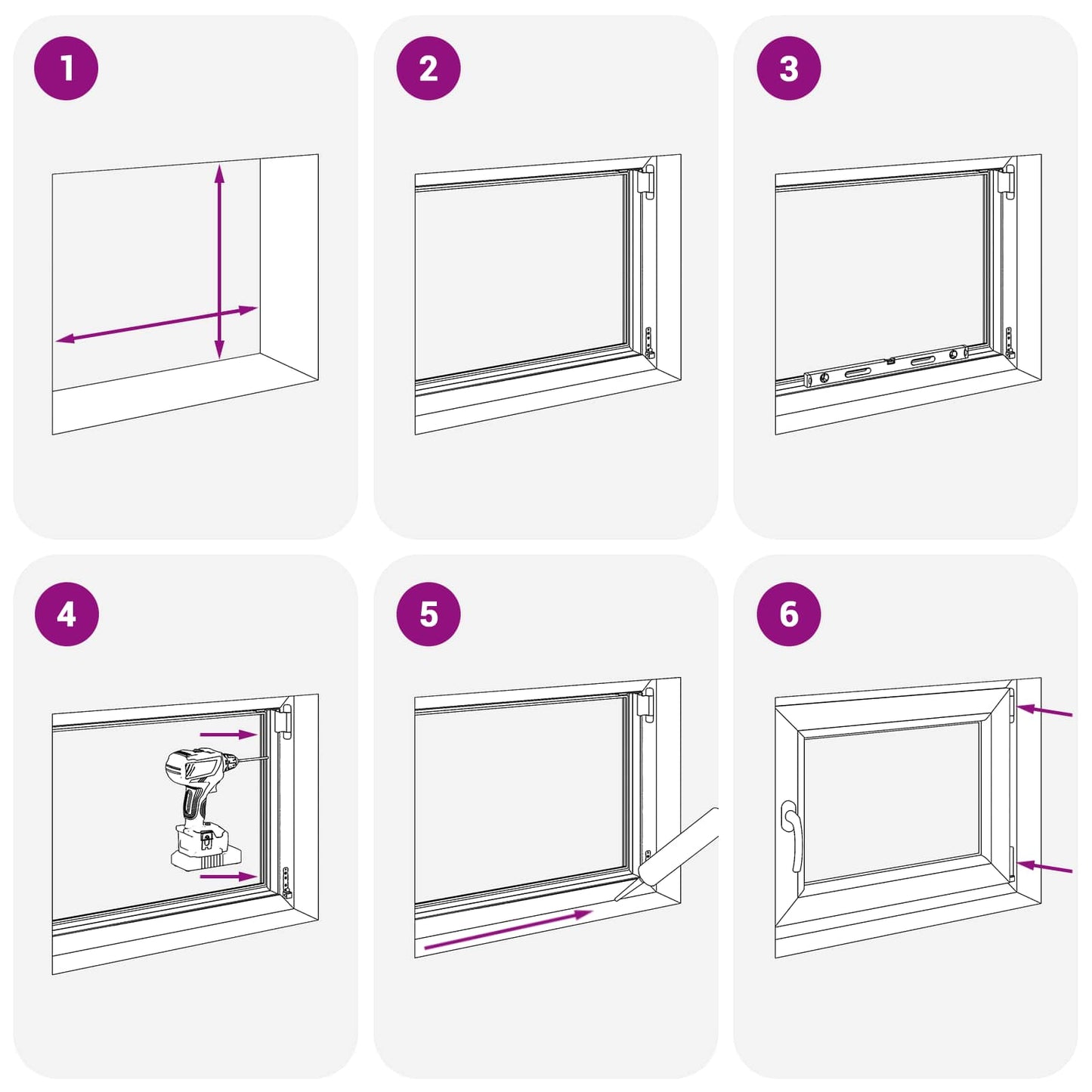 Basement Window RISOR 60 x 50 cm PVC and Glass