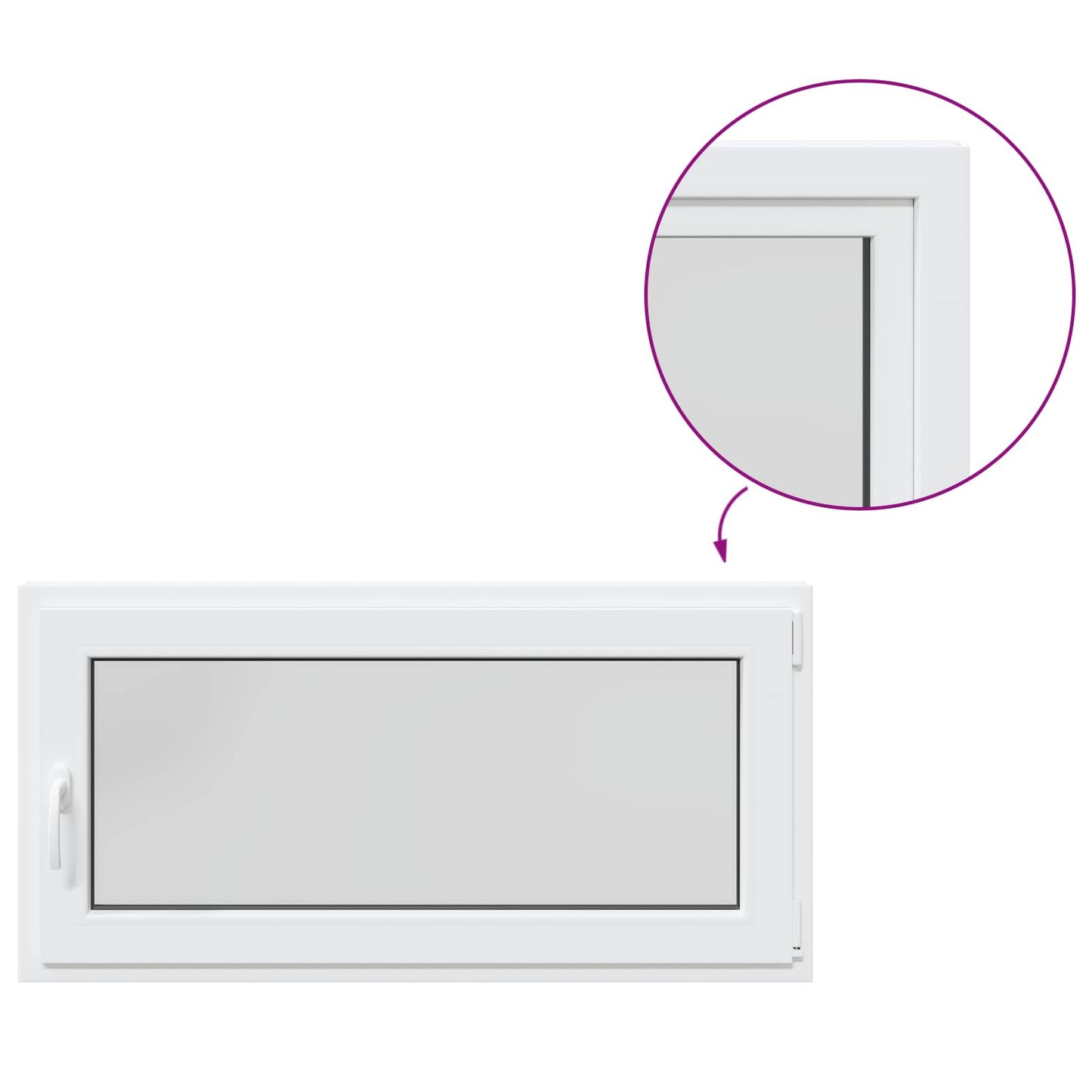 Basement Window Internal Colour White RISOR 120 x 50 cm