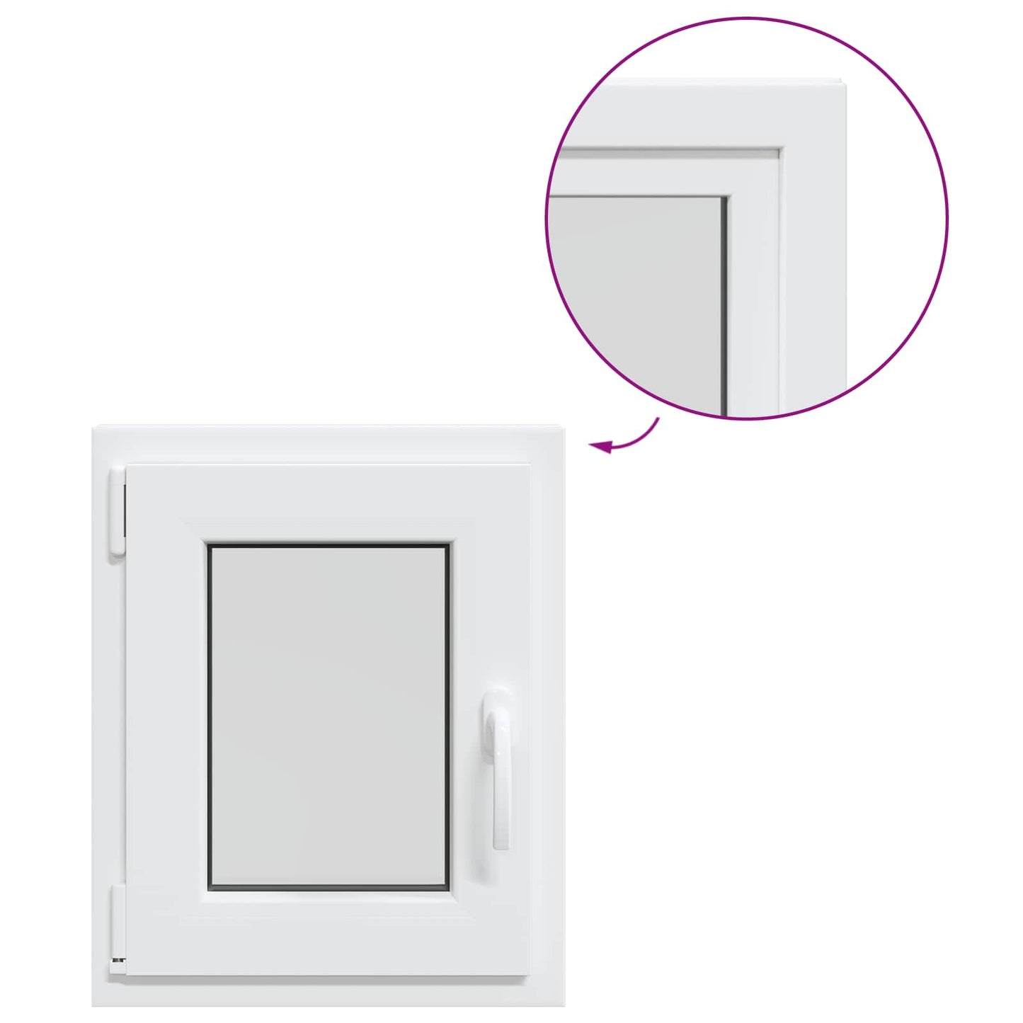 Basement Window RISOR 50 x 55 cm PVC and Glass