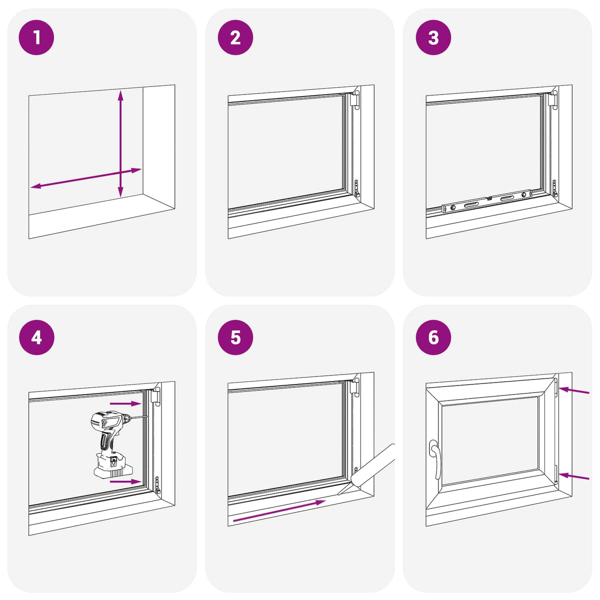 Basement Window Internal Colour White RISOR 70 x 55 cm