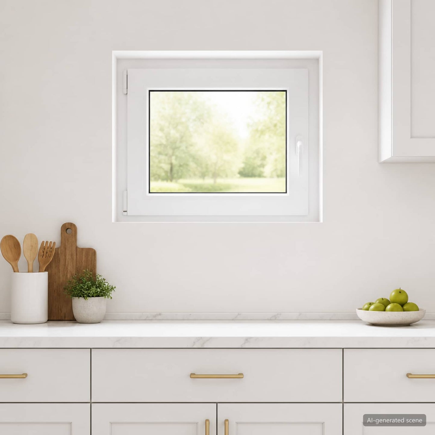 Basement Window Internal Colour White RISOR 75 x 55 cm