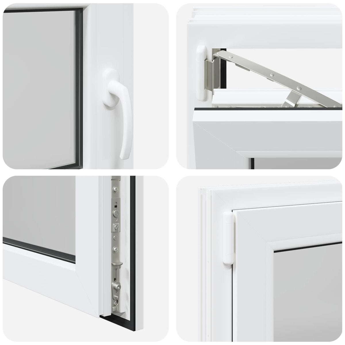 Basement Window Internal Colour White RISOR 105 x 55 cm