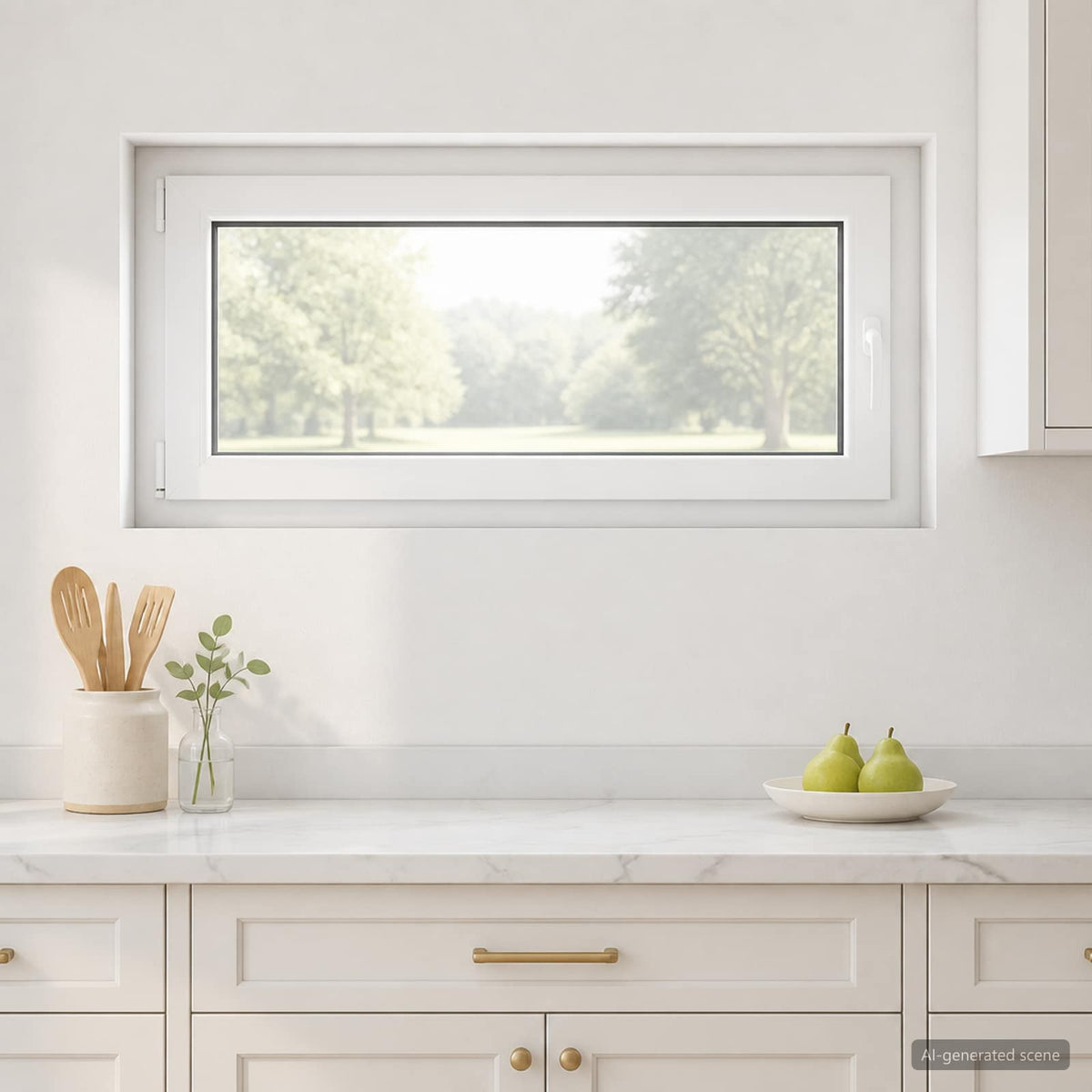 Basement Window Internal Colour White RISOR 105 x 55 cm