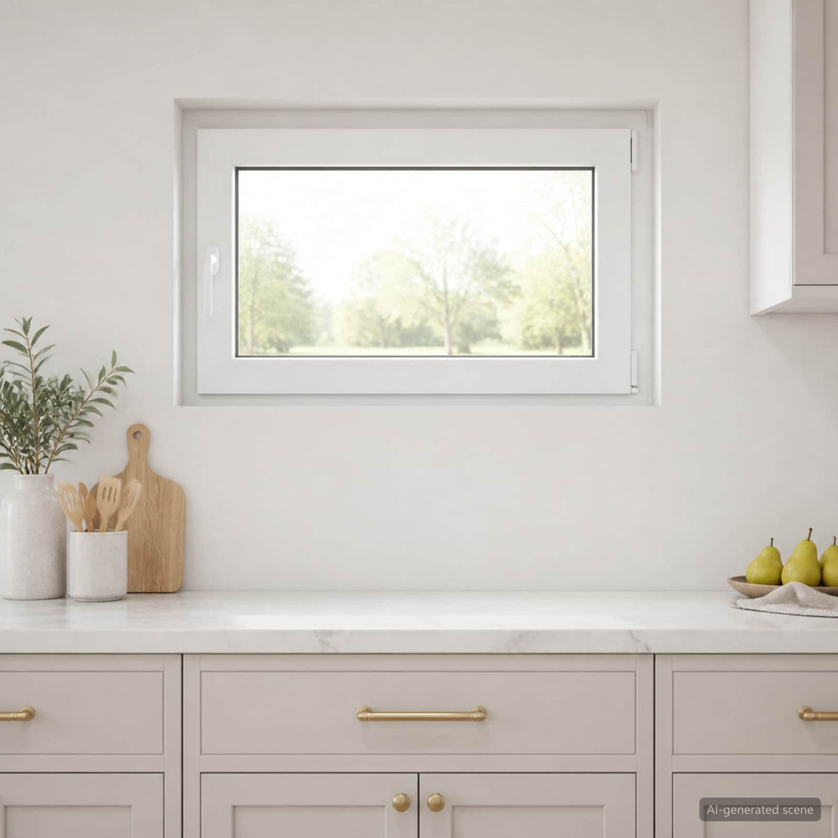 Basement Window Internal Colour White RISOR 85 x 50 cm