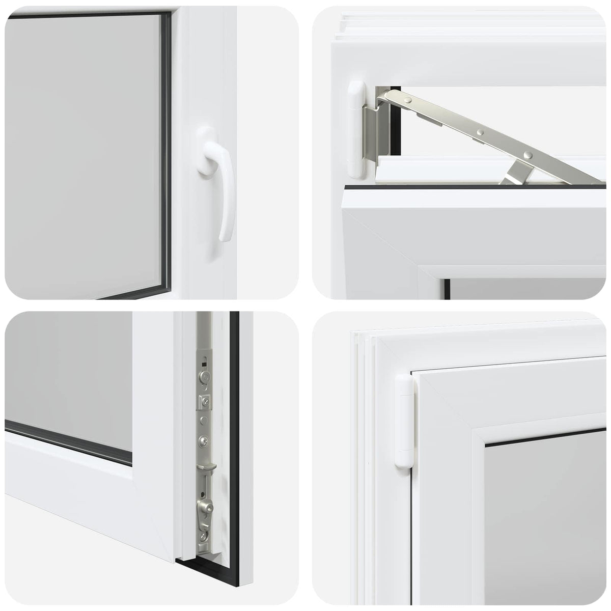 Basement Window Internal Colour White RISOR 85 x 50 cm