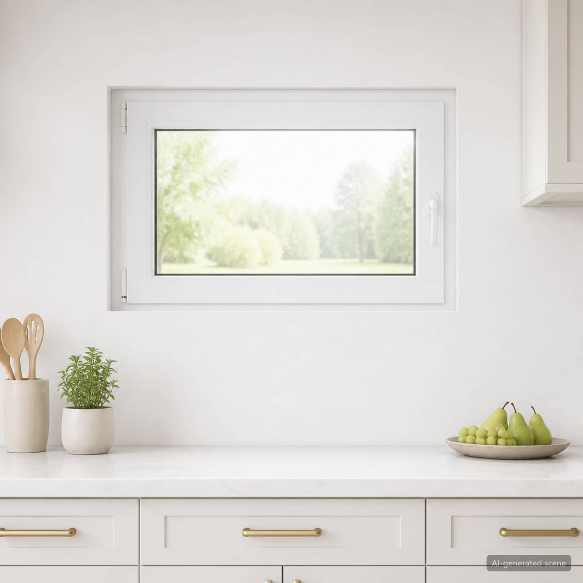 Basement Window Internal Colour White RISOR 85 x 50 cm