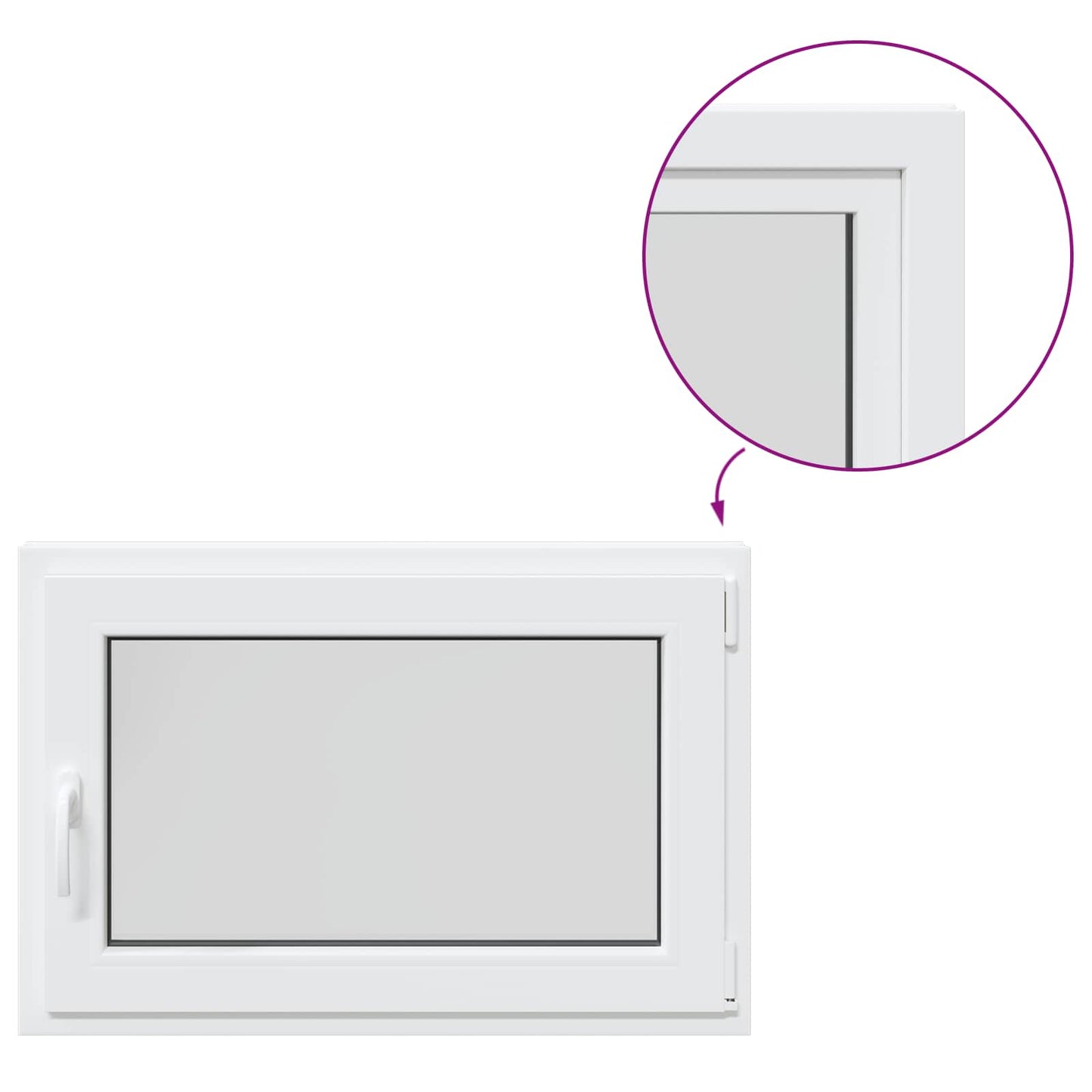Basement Window RISOR 95 x 50 cm PVC and Glass