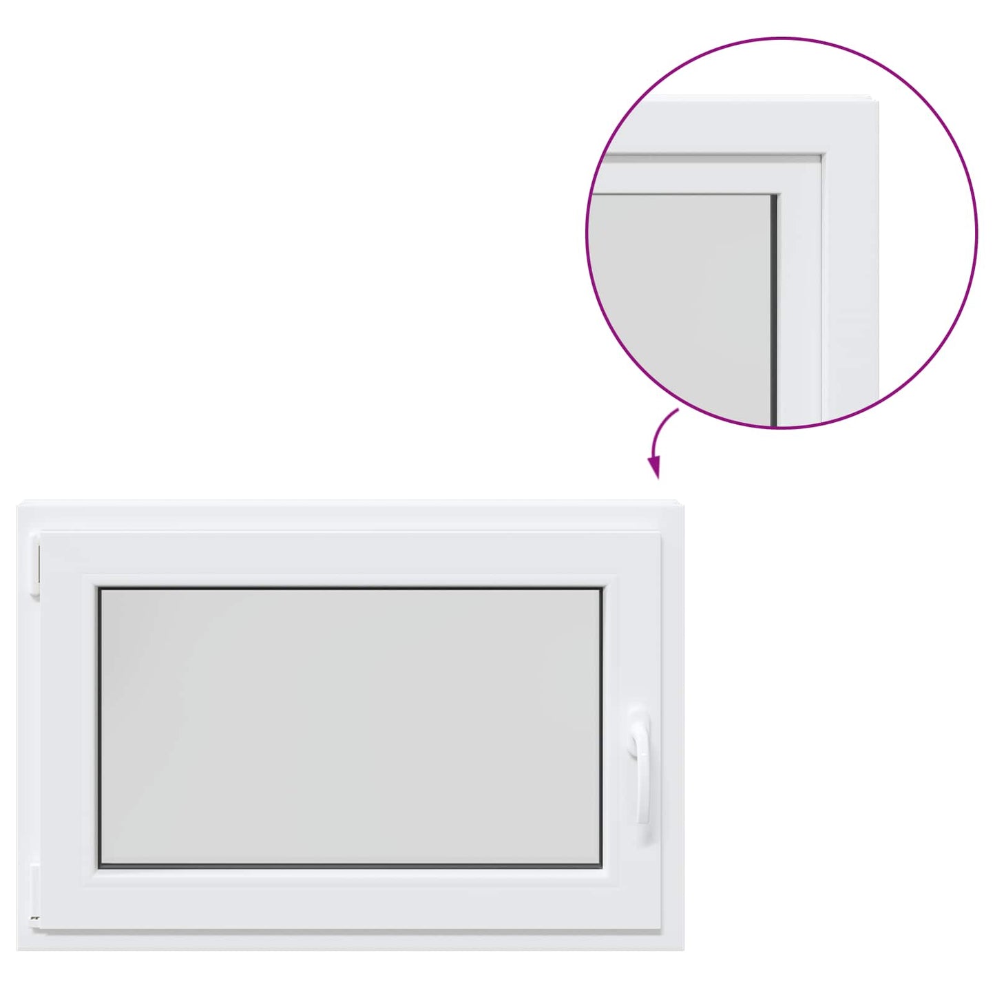 Basement Window RISOR 95 x 50 cm PVC and Glass