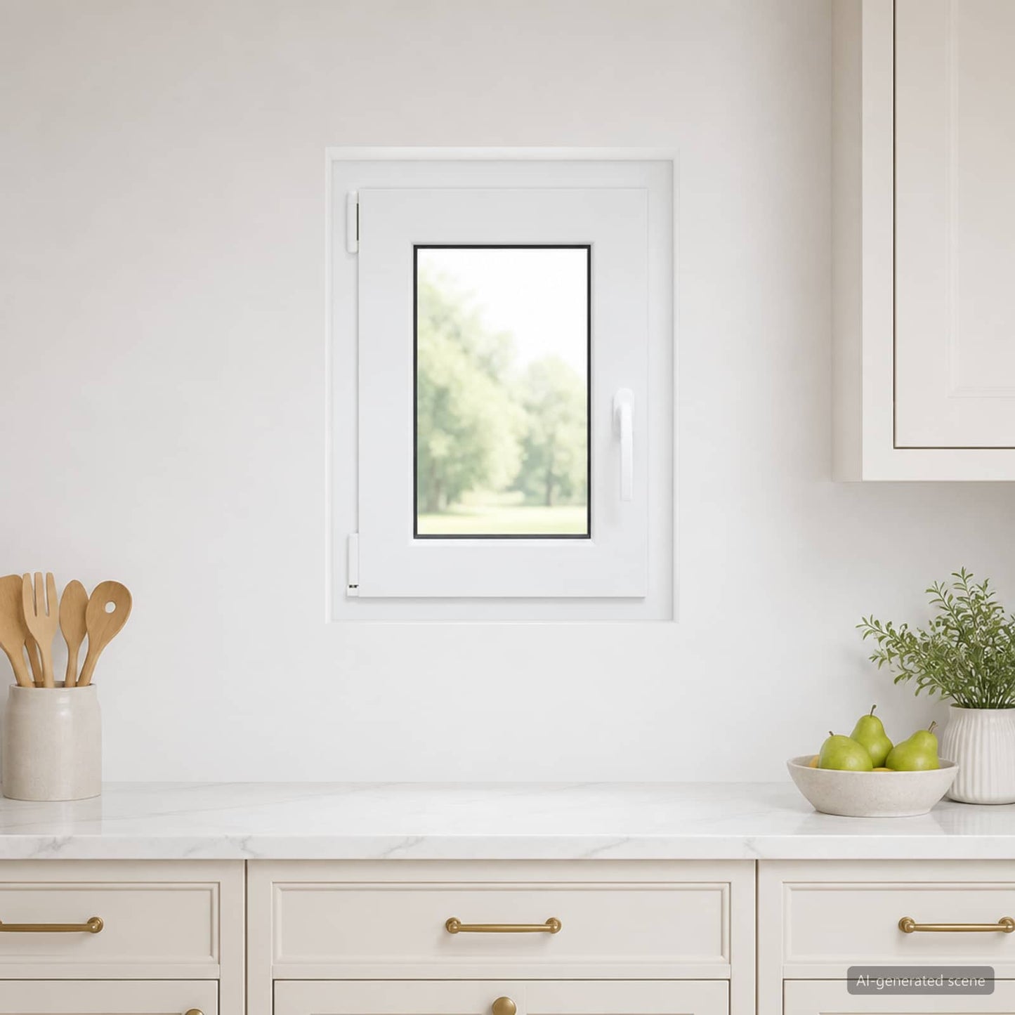 Basement Window Internal Colour White RISOR 45 x 55 cm