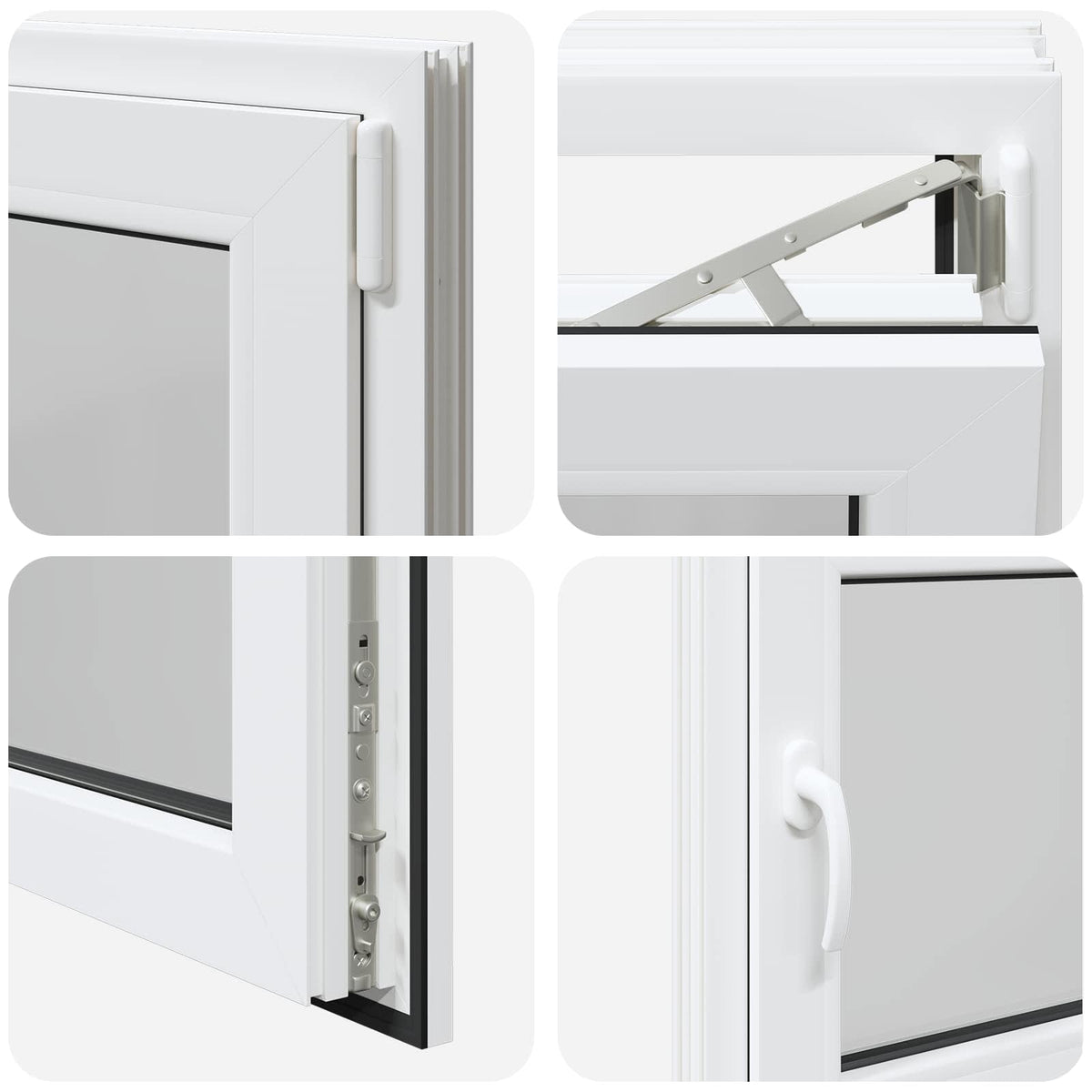 Basement Window Internal Colour White RISOR 80 x 55 cm