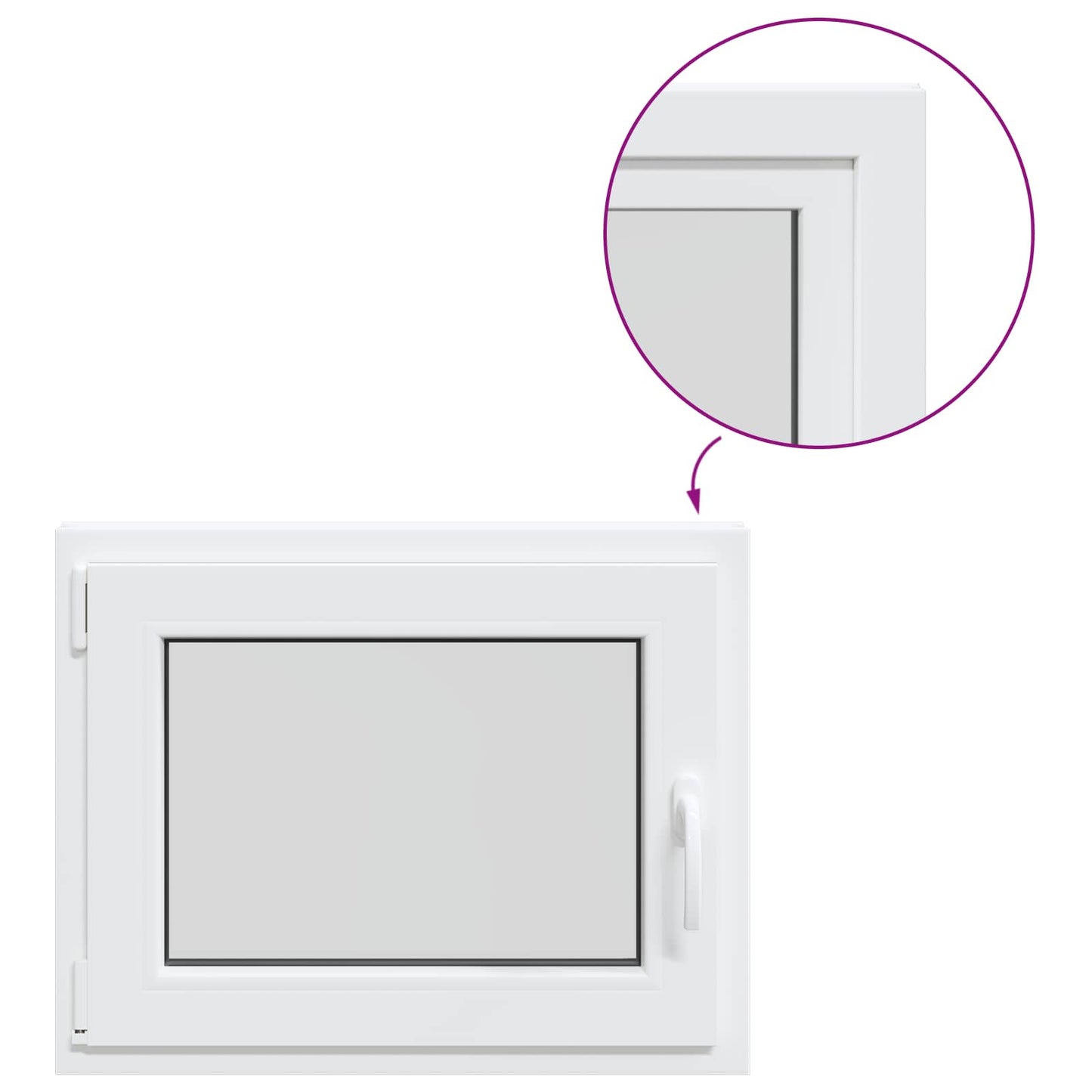 Basement Window Internal Colour White RISOR 70 x 60 cm