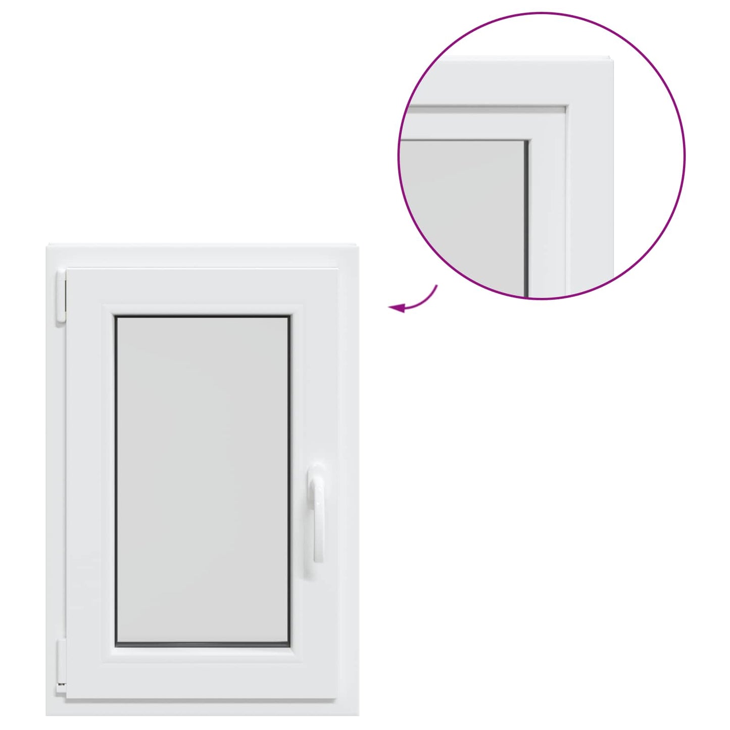 Basement Window Internal Colour White RISOR 40 x 70 cm