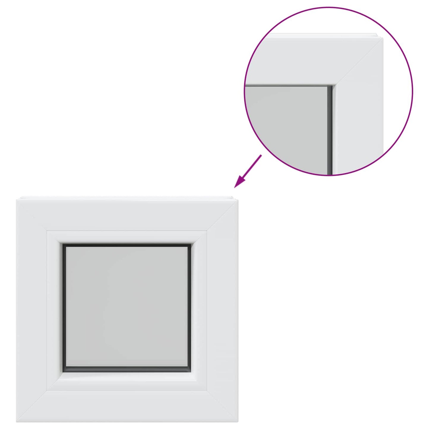 Cellar Window Internal Colour White RISOR 35 x 35 cm