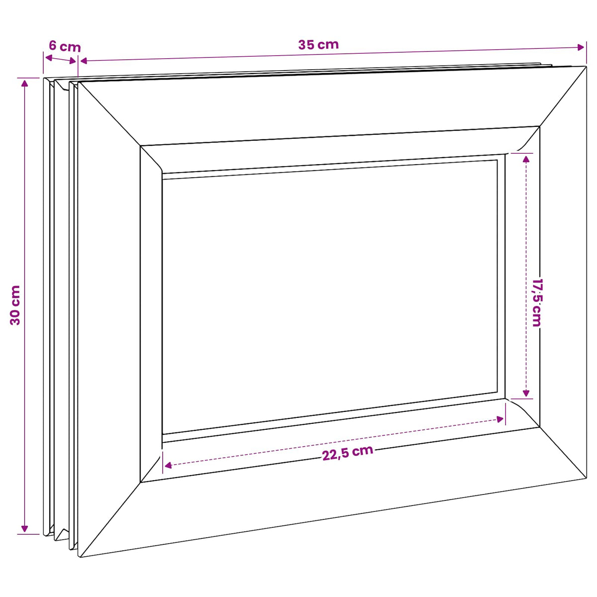 Cellar Window Internal Colour White RISOR 35 x 30 cm