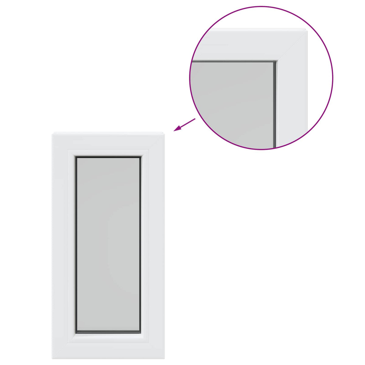 Cellar Window Internal Colour White RISOR 30 x 40 cm