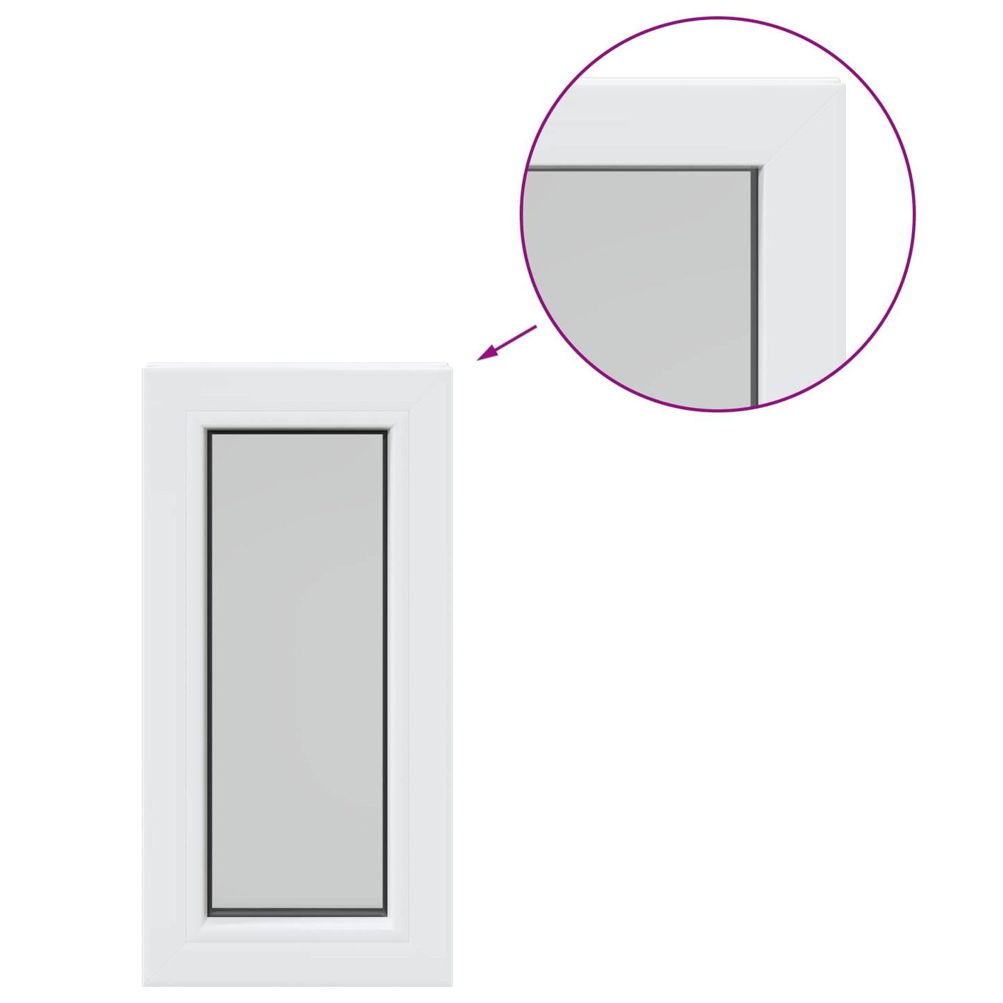 Cellar Window Internal Colour White RISOR 35 x 45 cm