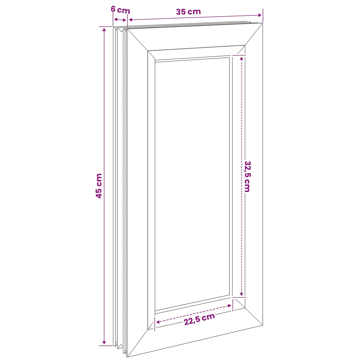 Cellar Window Internal Colour White RISOR 35 x 45 cm