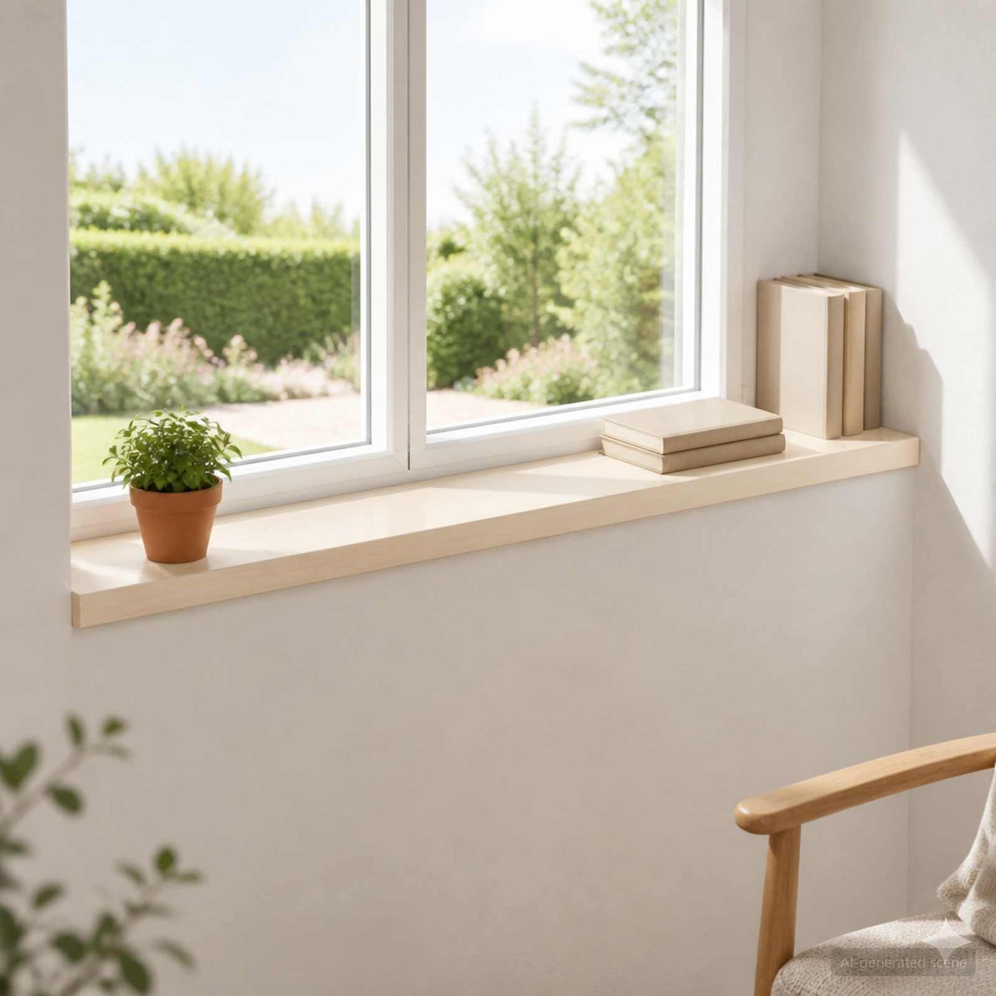 Window Sills 2 pcs White 100 x 20 x 2 cm Solid Oak Wood