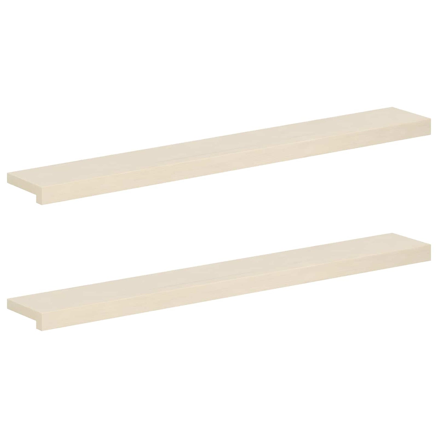 Window Sills 2 pcs White 120 x 15 x 2 cm Solid Oak Wood
