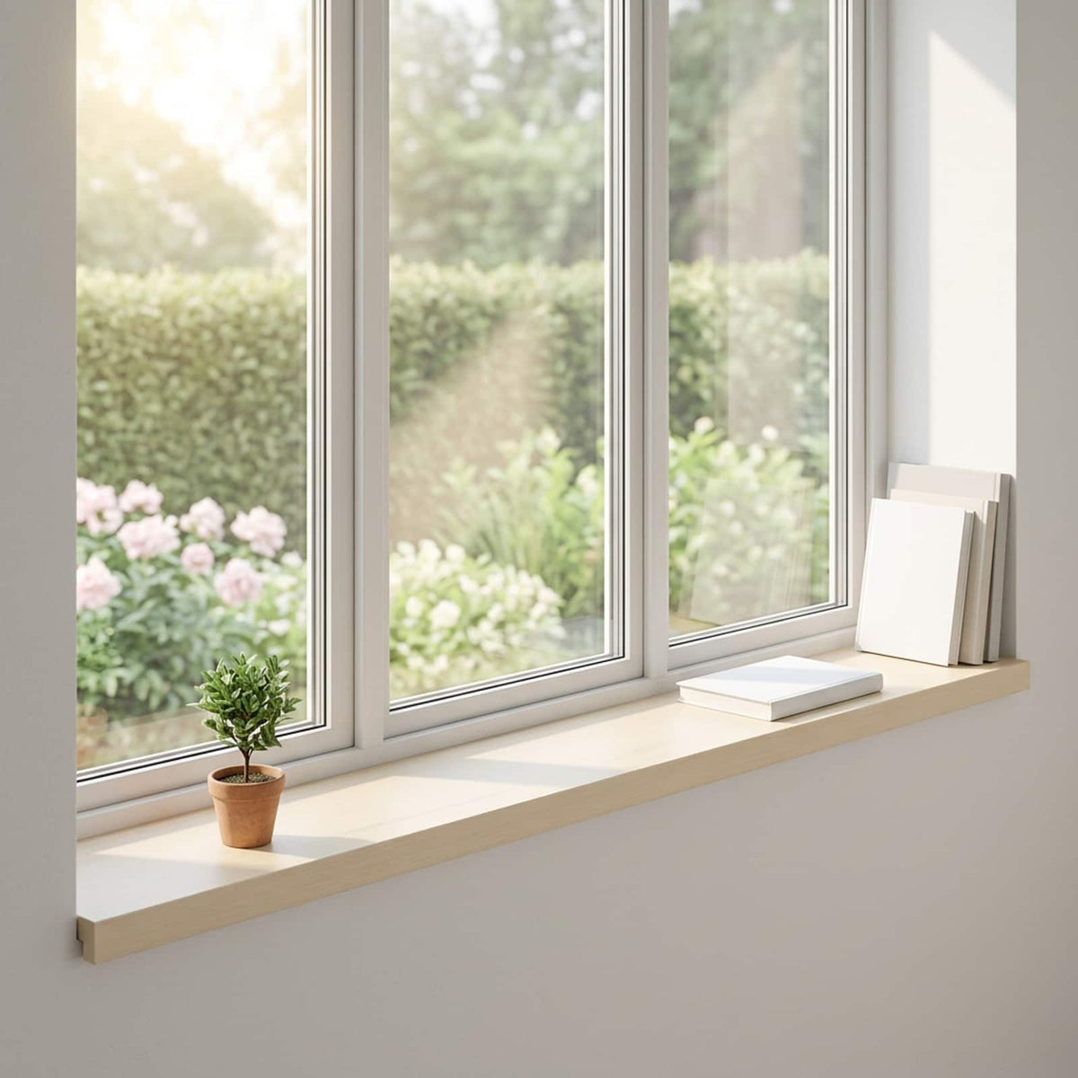 Window Sills 2 pcs White 140 x 15 x 2 cm Solid Oak Wood