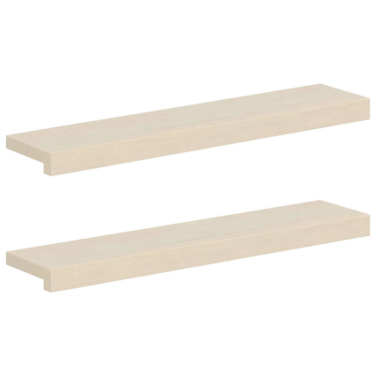 Window Sills 2 pcs White 80 x 20 x 2 cm Solid Oak Wood