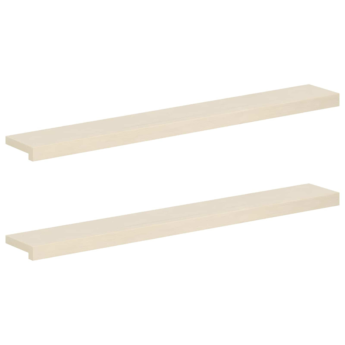 Window Sills 2 pcs White 110 x 20 x 2 cm Solid Oak Wood
