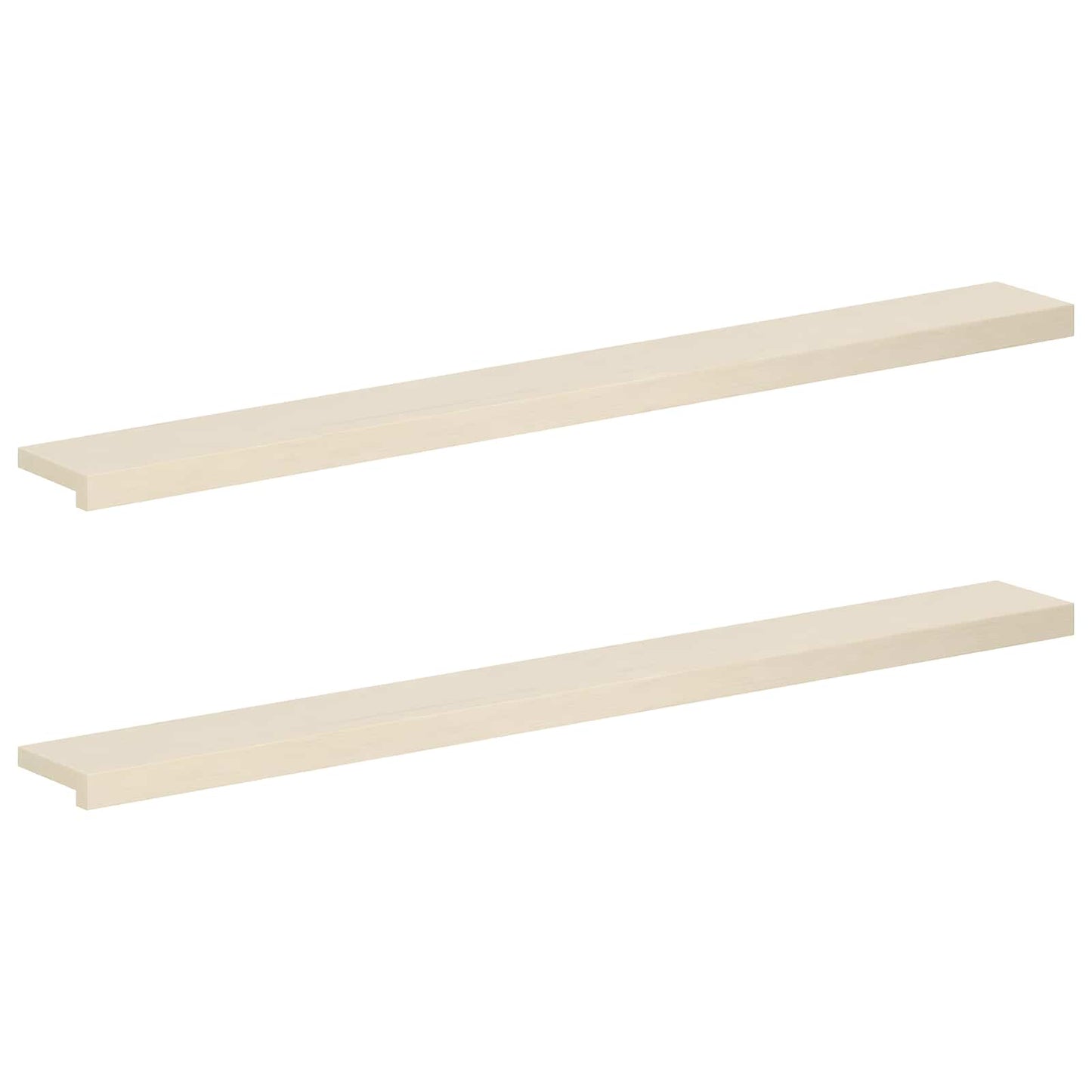 Window Sills 2 pcs White 140 x 20 x 2 cm Solid Oak Wood