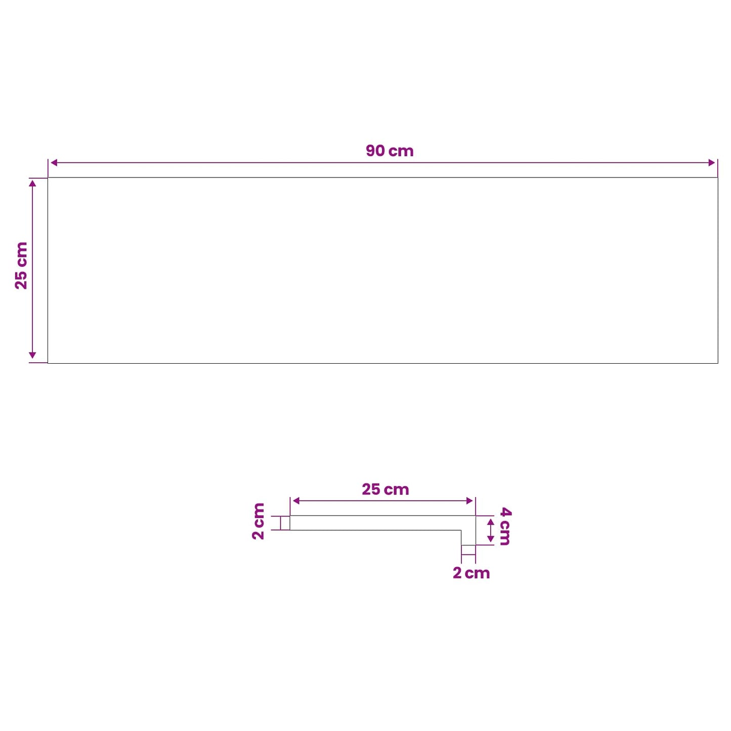 Window Sills 2 pcs White 90 x 25 x 2 cm Solid Oak Wood