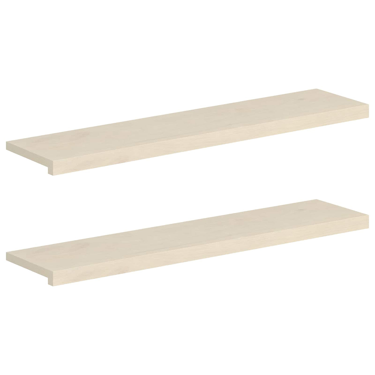 Window Sills 2 pcs White 110 x 25 x 2 cm Solid Oak Wood
