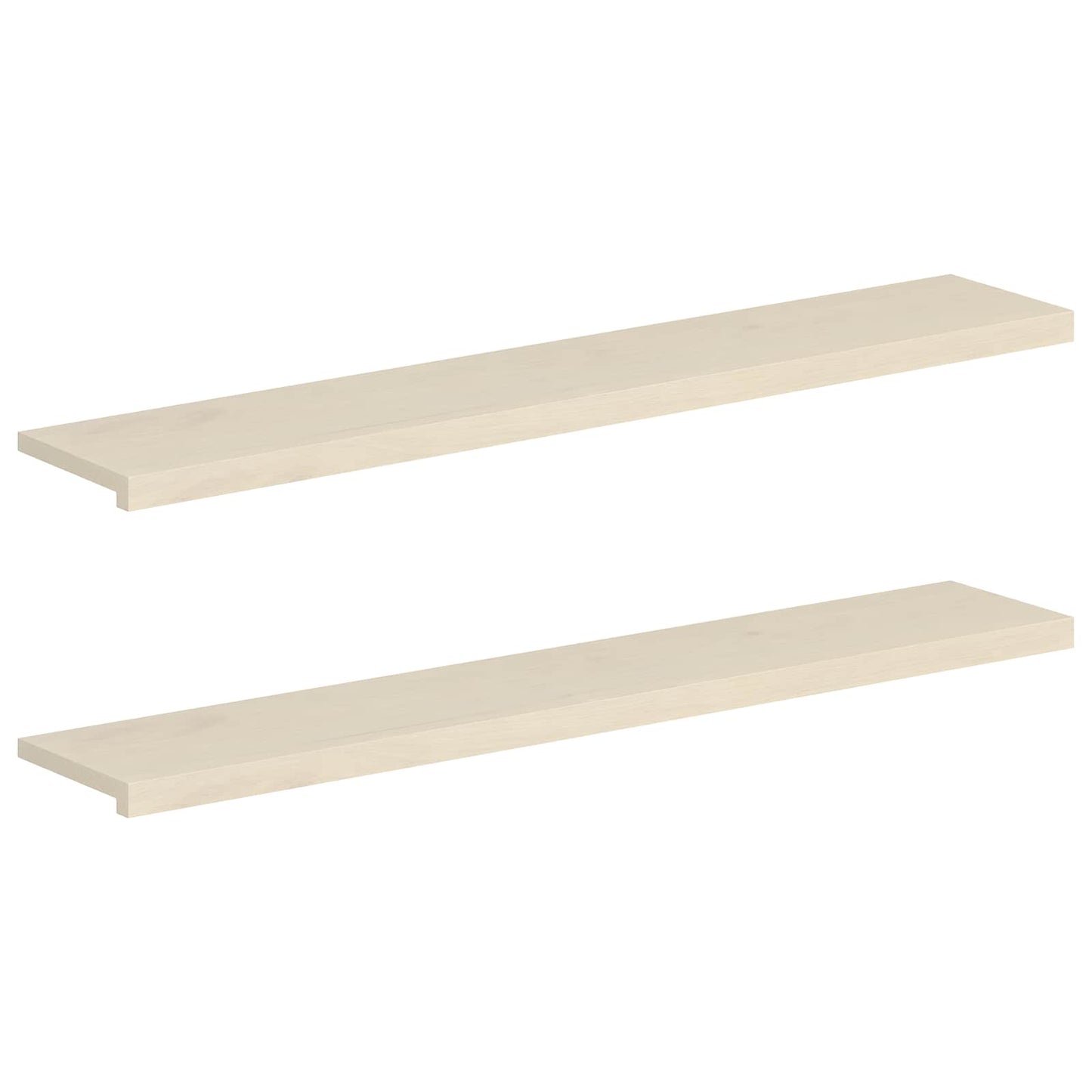 Window Sills 2 pcs White 140 x 25 x 2 cm Solid Oak Wood