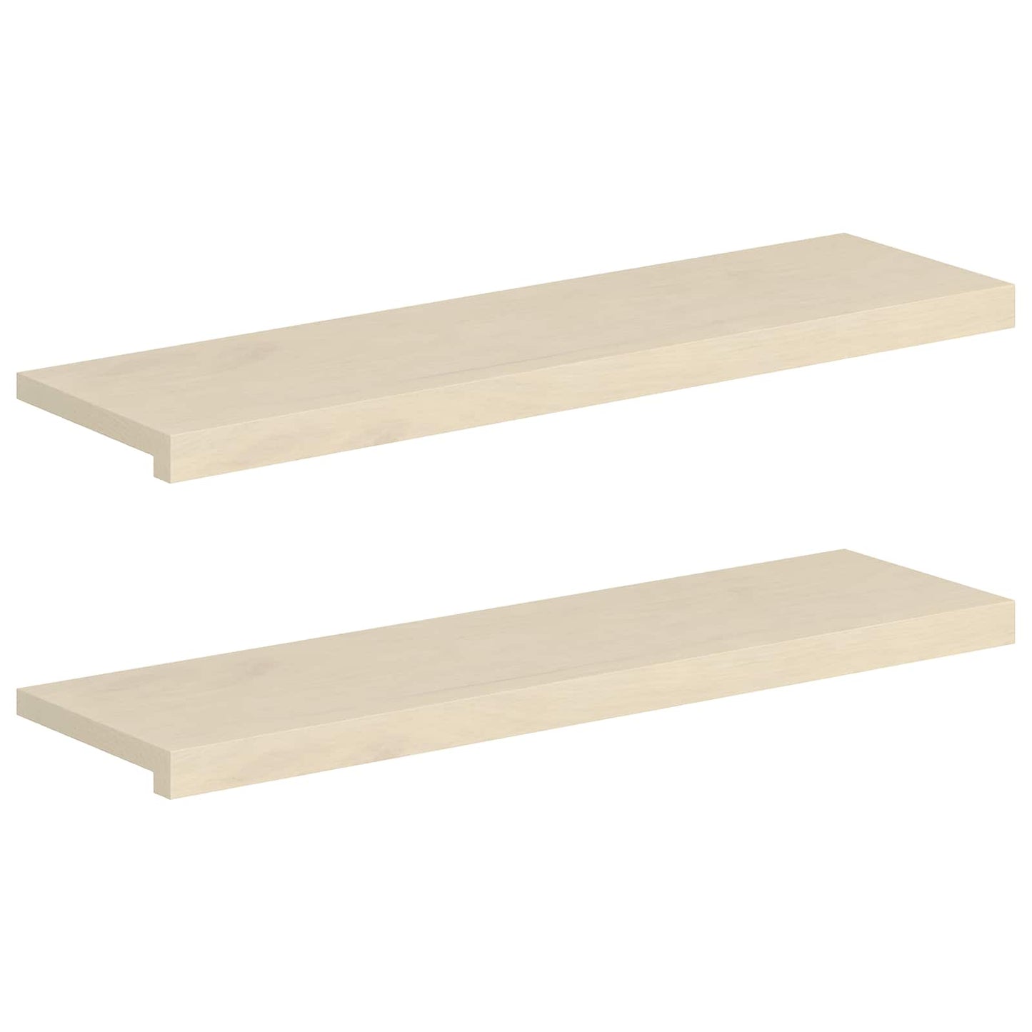 Window Sills 2 pcs White 100 x 30 x 2 cm Solid Oak Wood