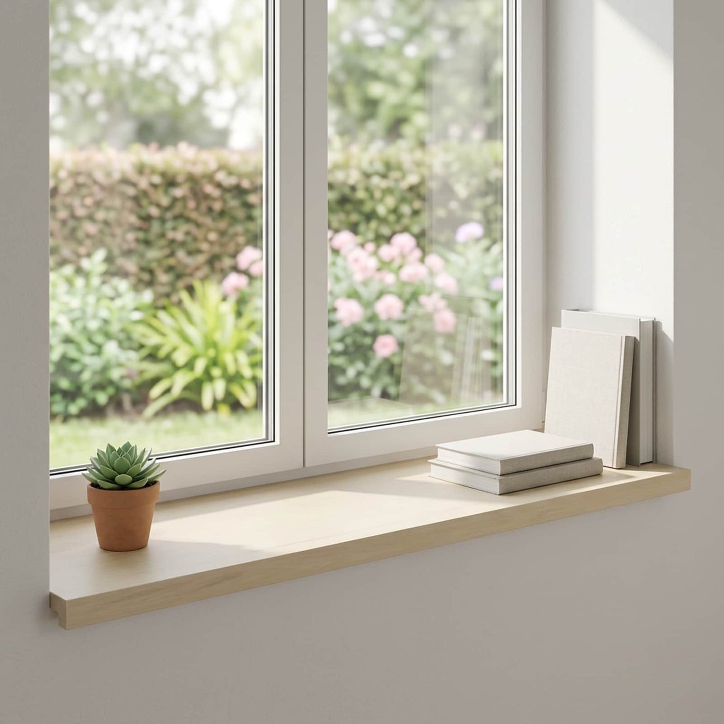 Window Sills 2 pcs White 70 x 30 x 2 cm Solid Oak Wood