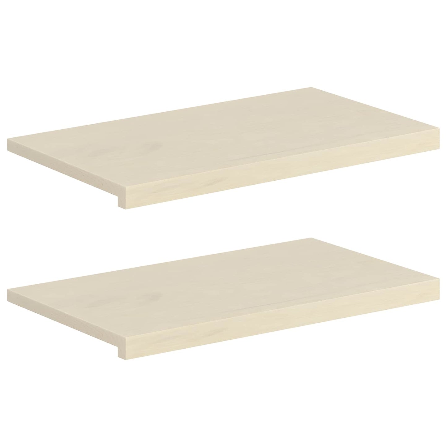 Window Sills 2 pcs White 70 x 30 x 2 cm Solid Oak Wood