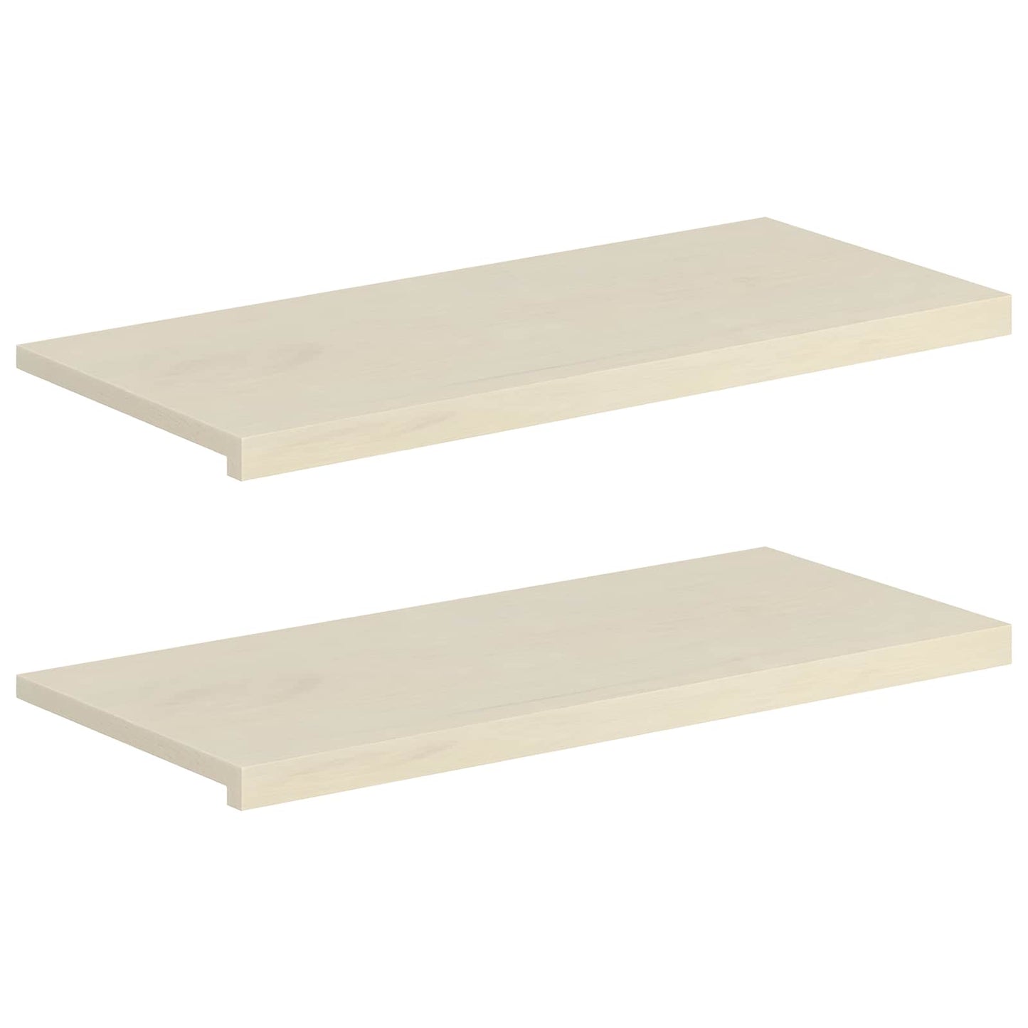 Window Sills 2 pcs White 100 x 40 x 2 cm Solid Oak Wood